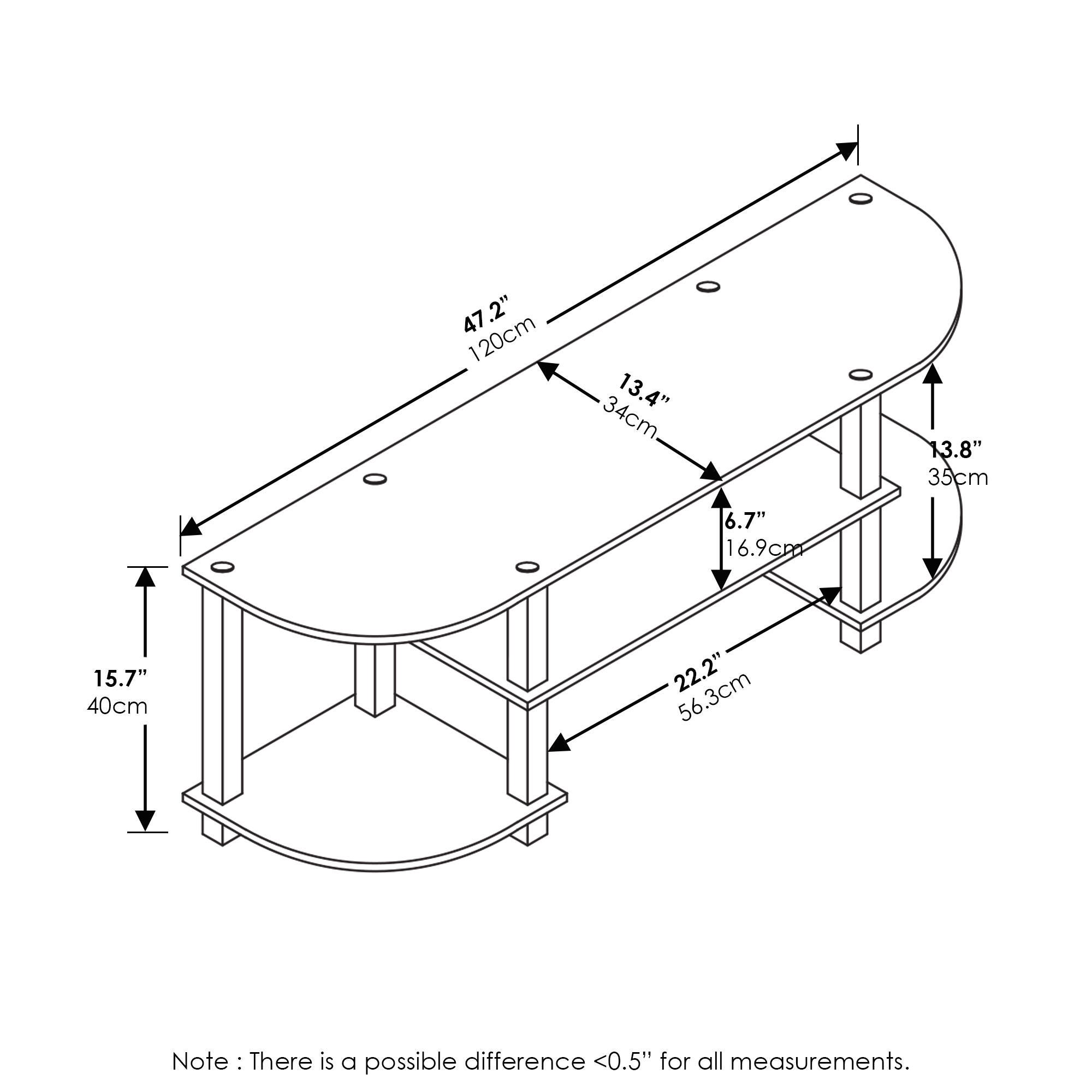Turn-S-Tube Wide TV Entertainment Center, , large