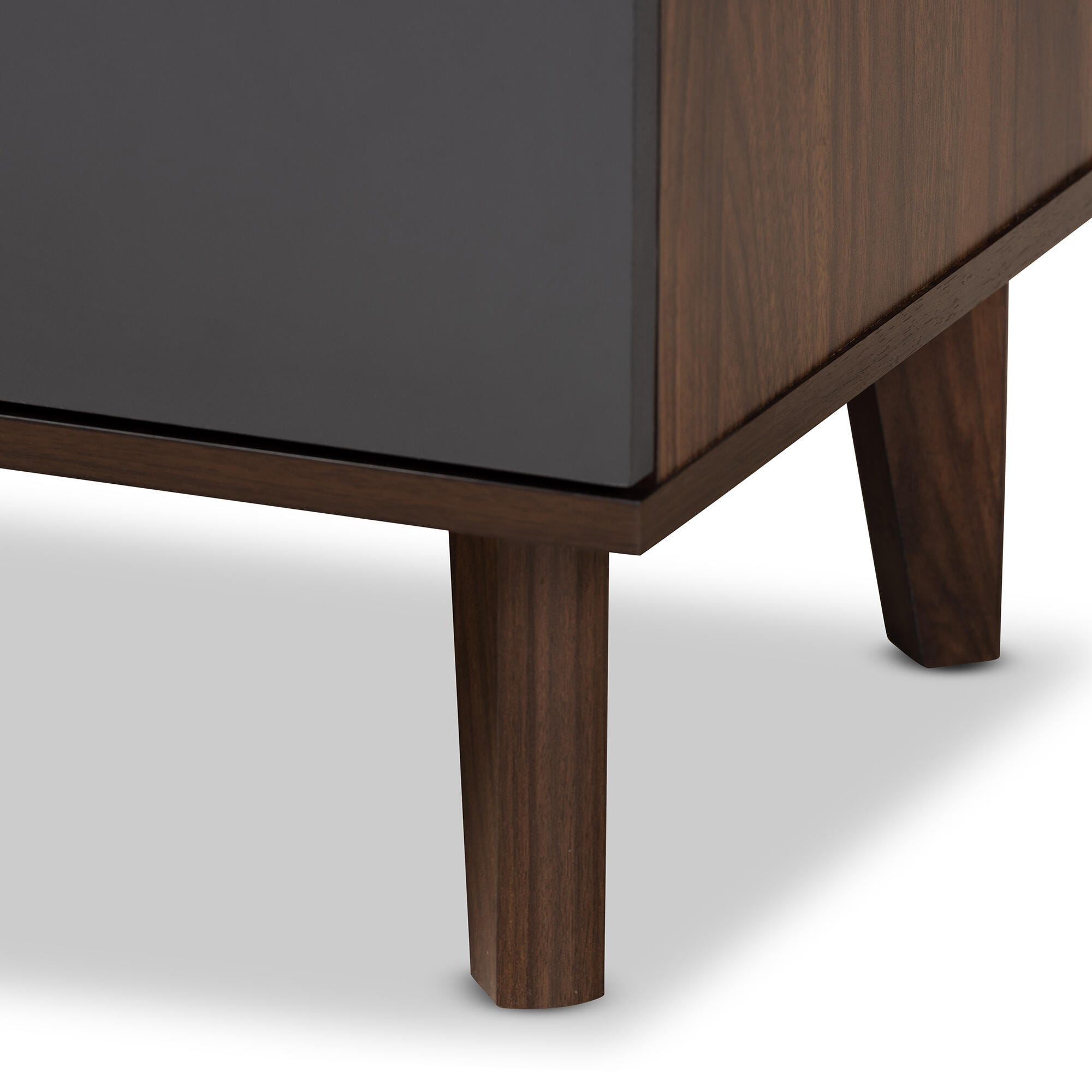Moina Two-Tone Walnut Brown and Gray Finished Wood TV Stand, , large