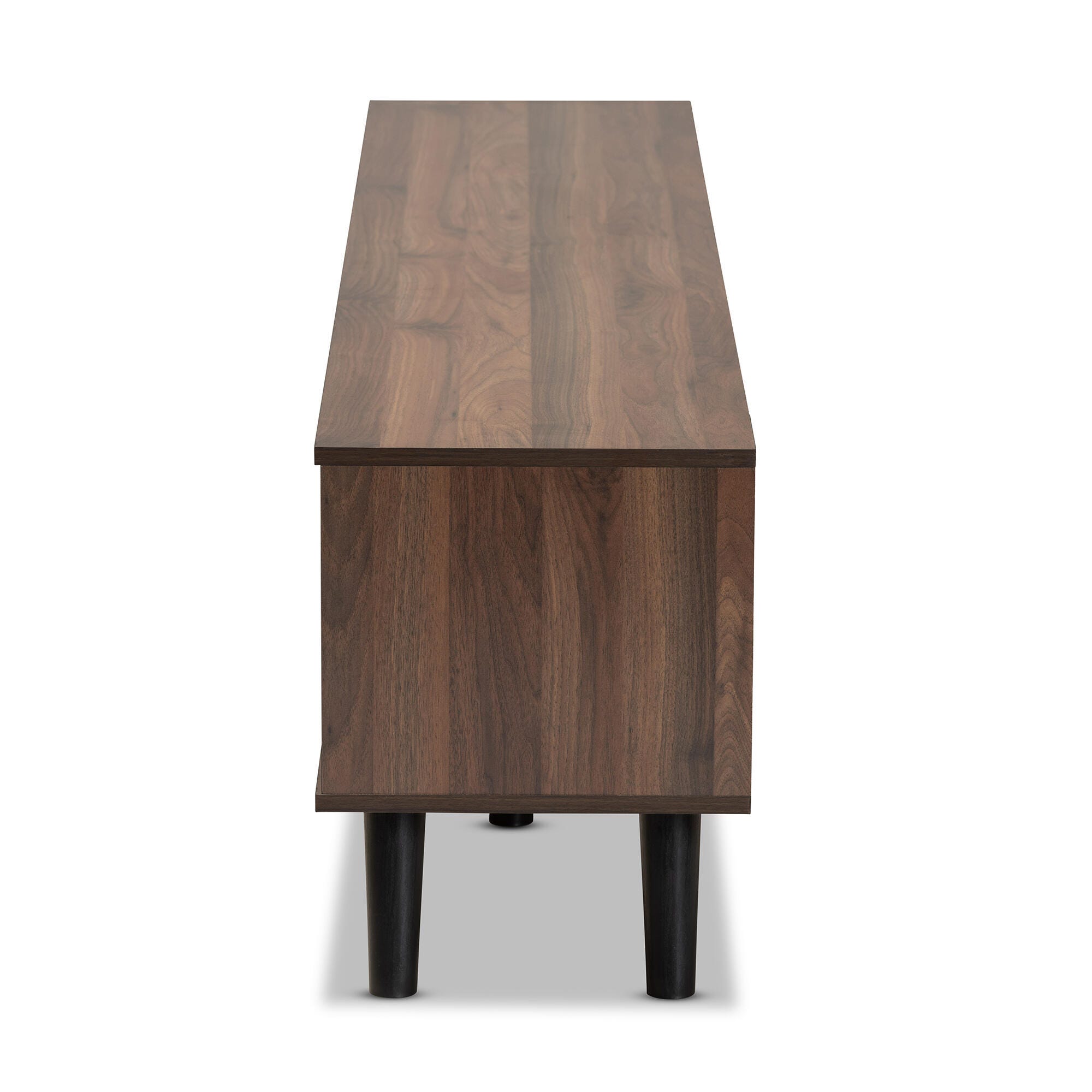 Clapton Multi-Tone Gray and Walnut Brown Finished Wood TV Stand, , large