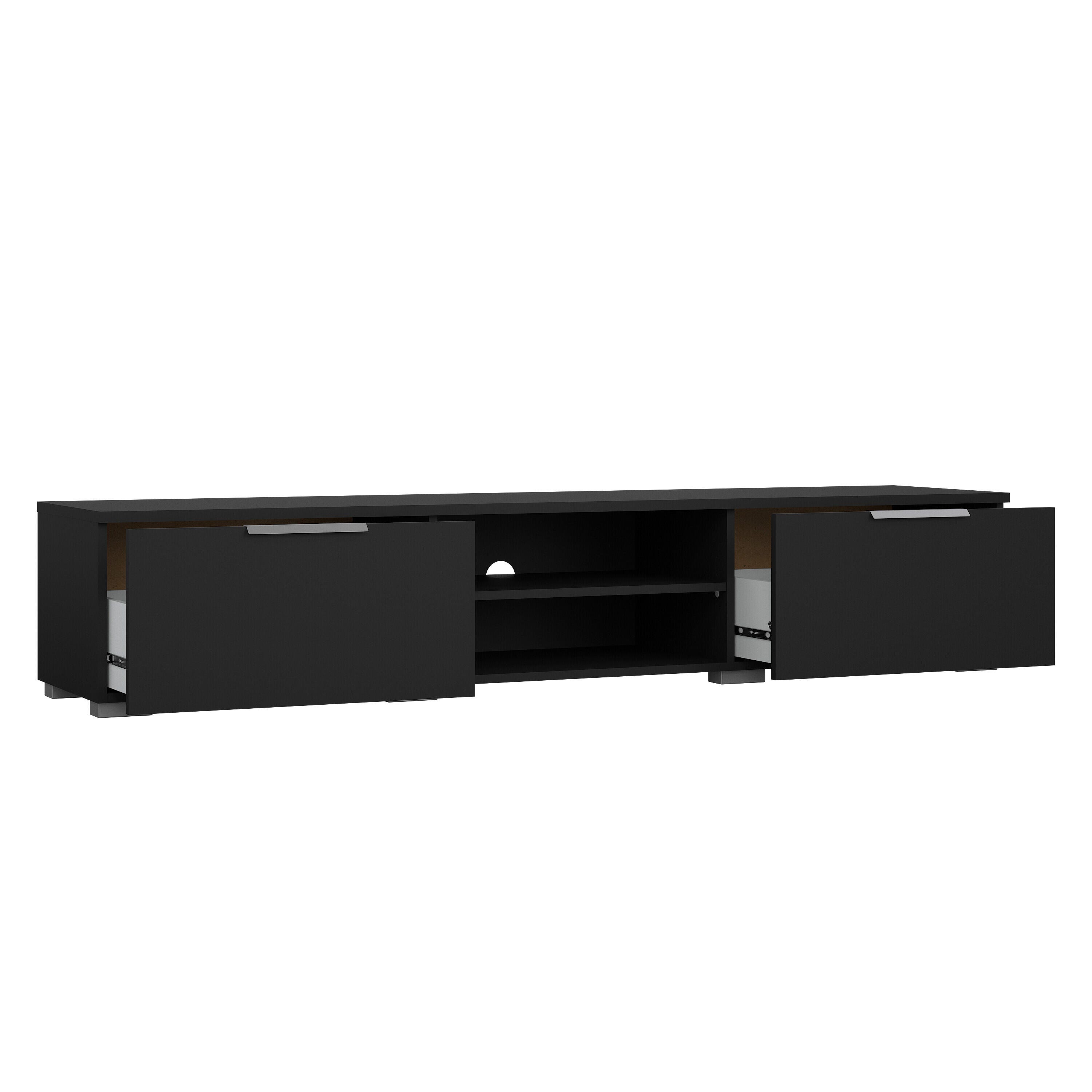 Tvilum Match 68" TV Stand, Black, large