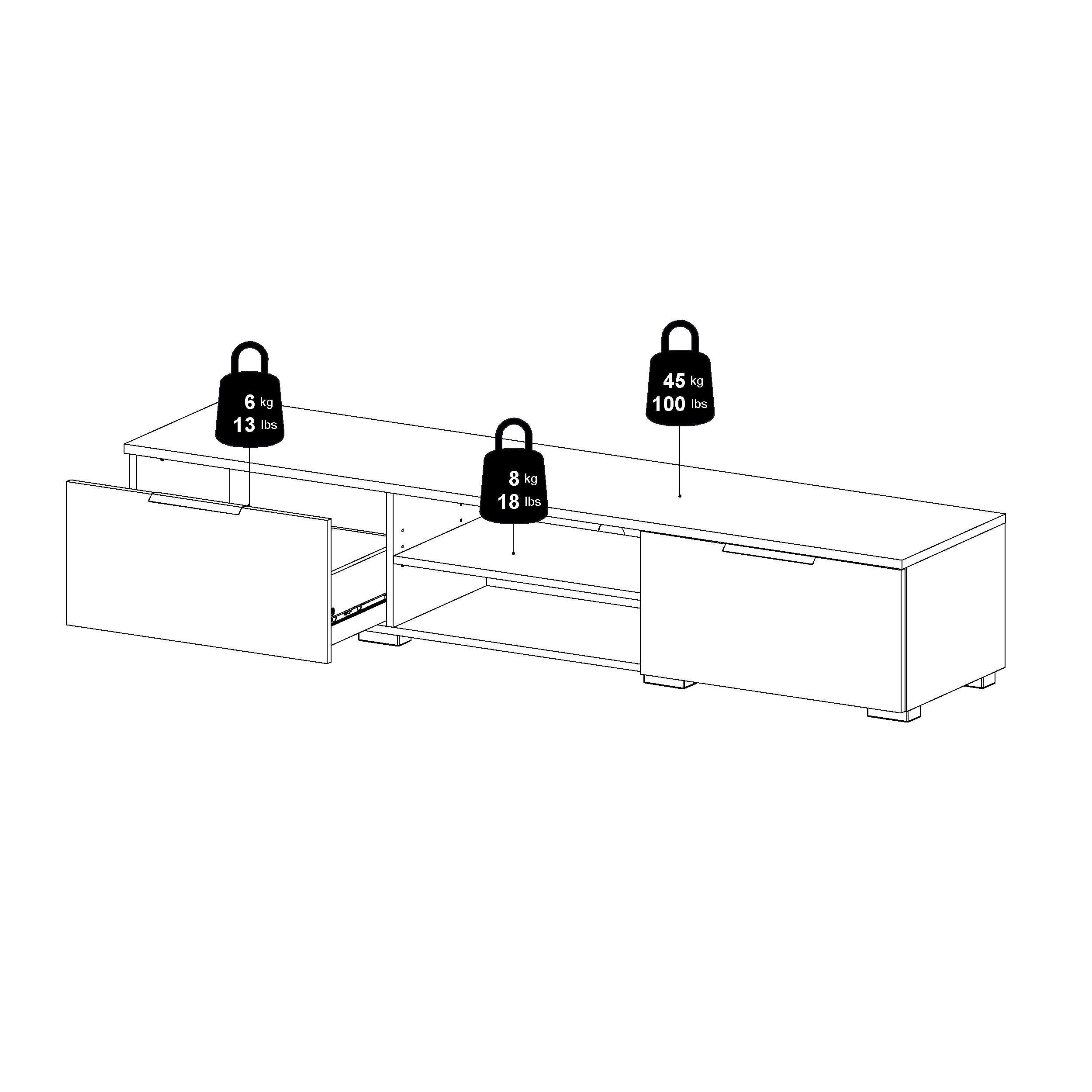 Tvilum Match 68" TV Stand, Black, large