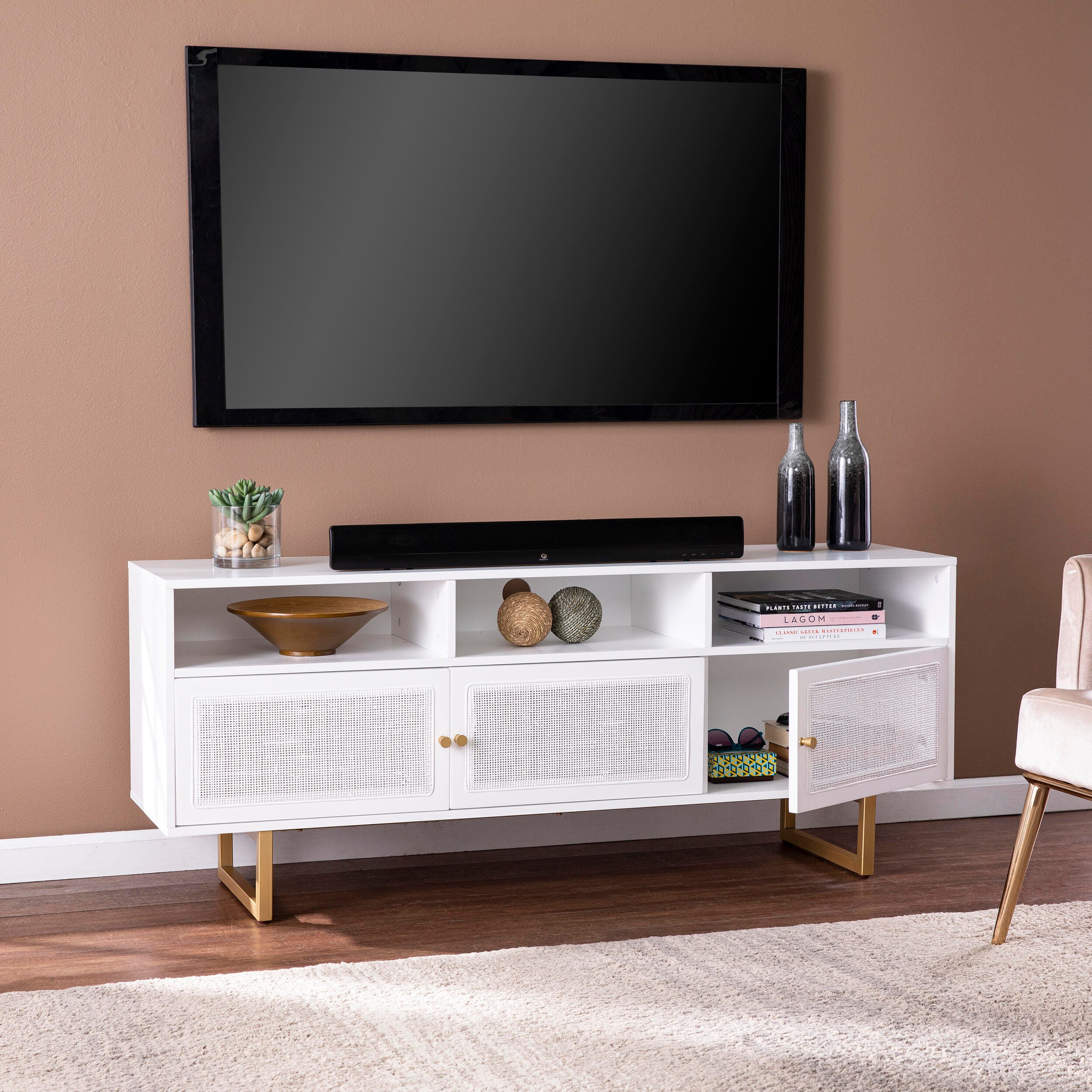 Southern Enterprises Aspen Media Console with Storage, , large