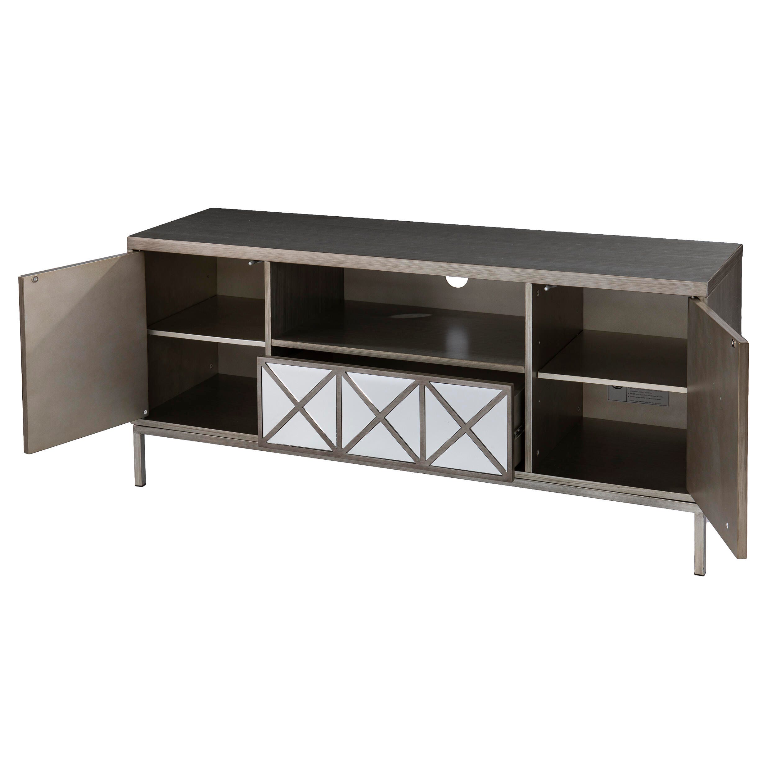 Southern Enterprises Bariella Storage Media Stand, , large