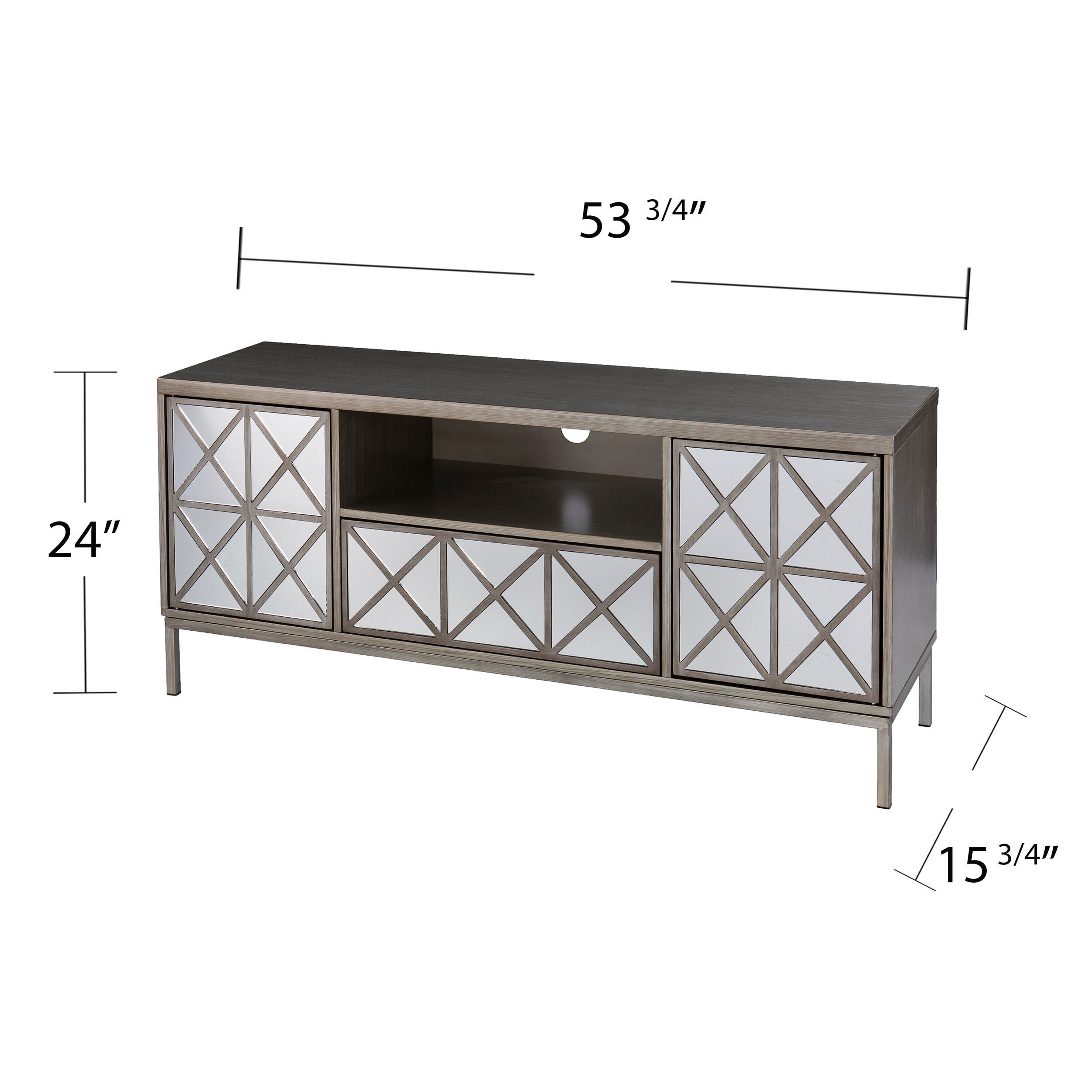 Southern Enterprises Bariella Storage Media Stand, , large