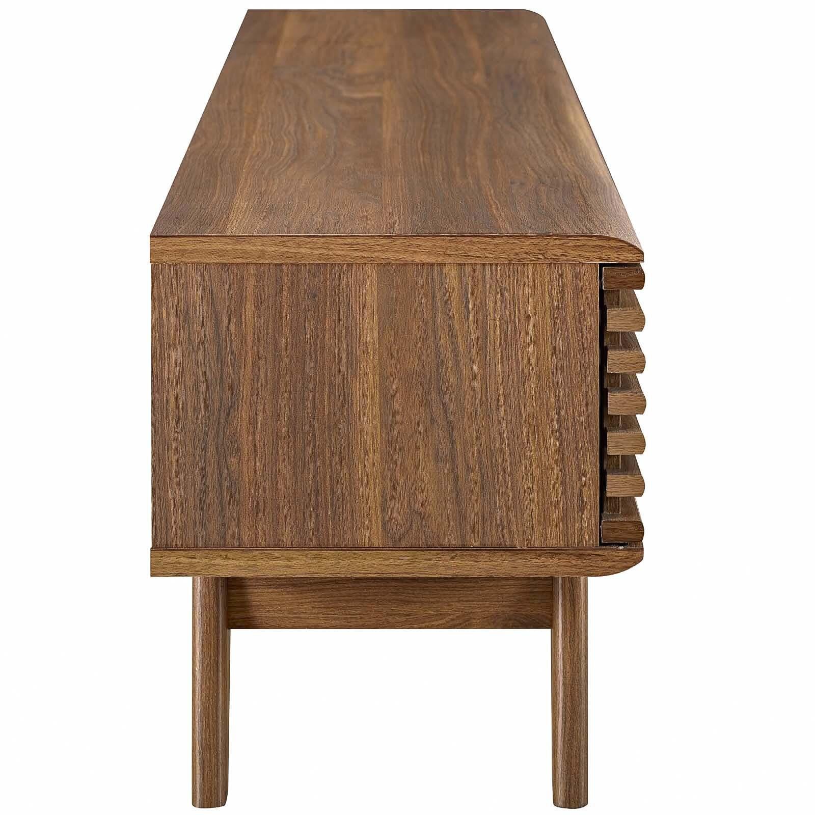 Modway Render 59" 1-Drawer TV Stand, Walnut, large