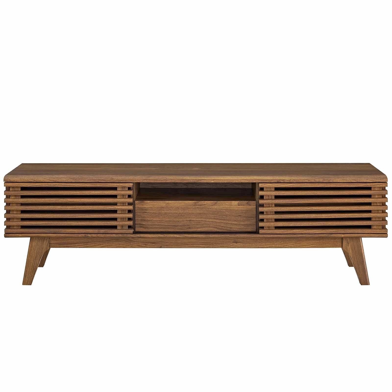 Modway Render 59" 1-Drawer TV Stand, Walnut, large
