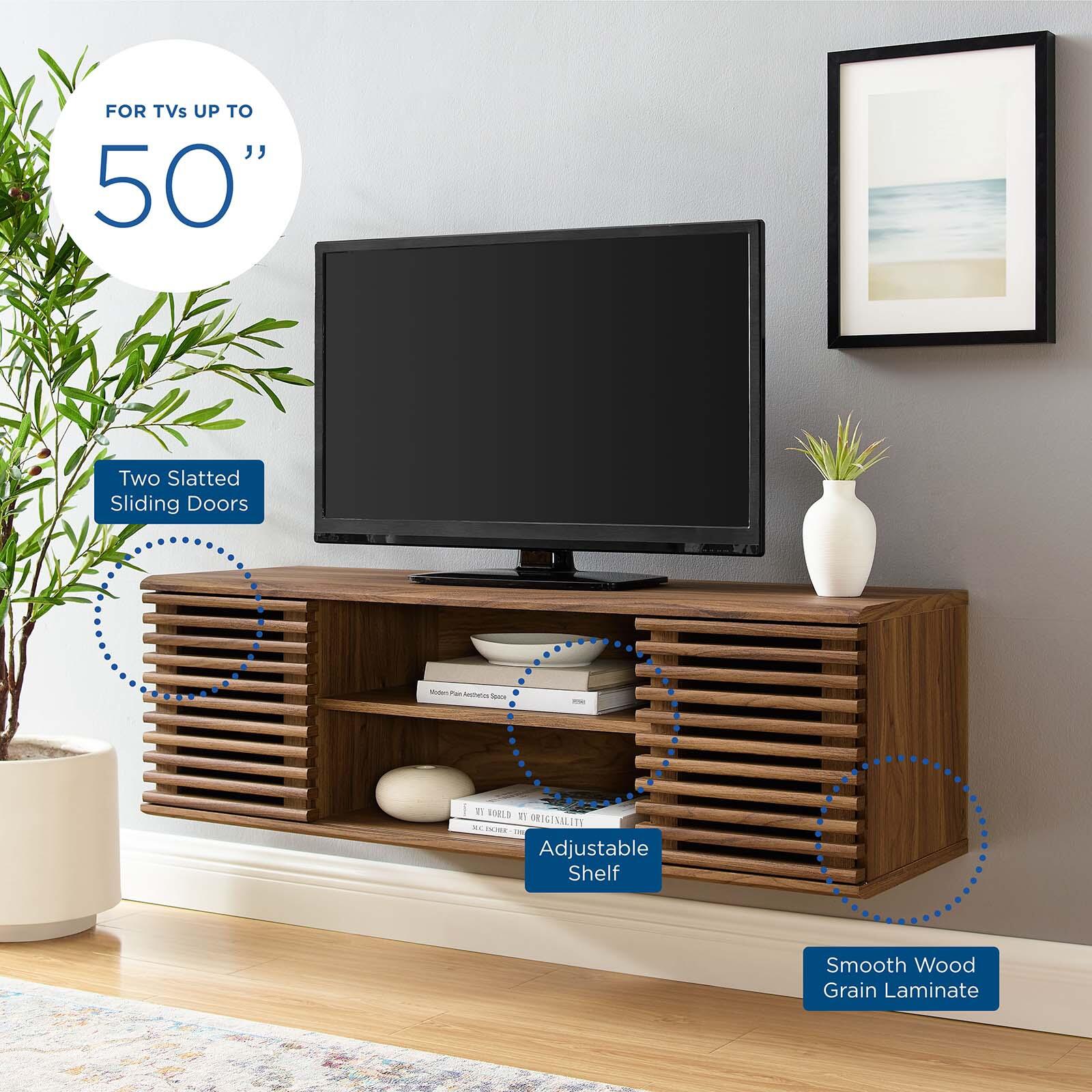 Modway Render Wall-Mount TV Stand for TVs up to 50", , large
