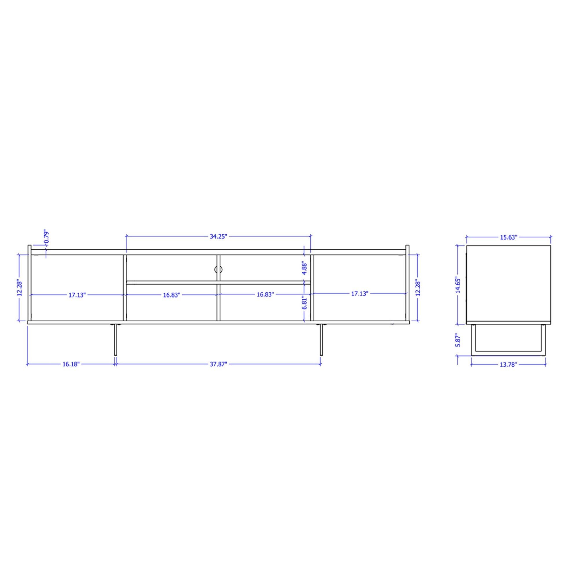 Manhattan Comfort Winston 70.86" TV Stand with 6 Shelves, , large