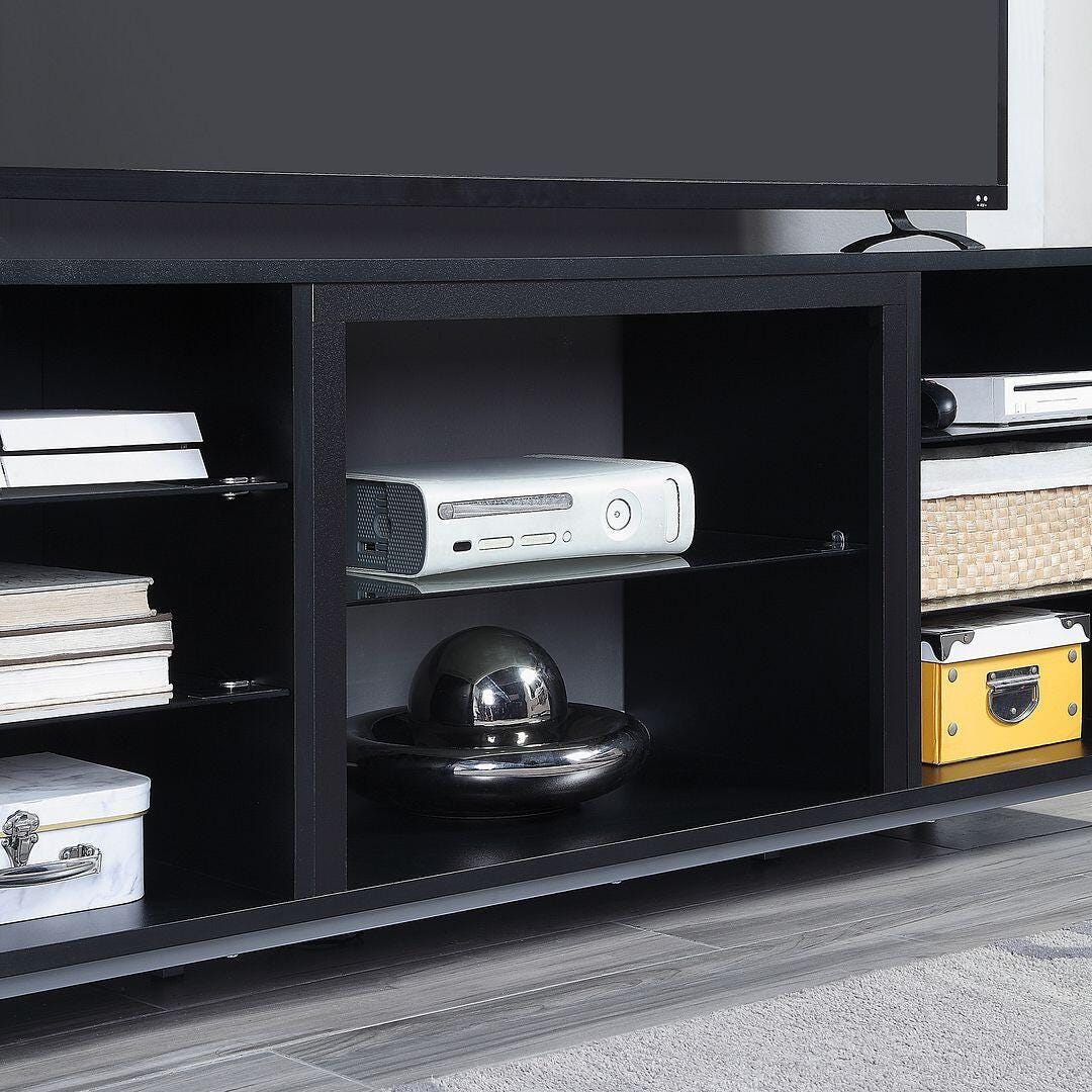 Manhattan Comfort Brighton 60" TV Stand, Onyx, large