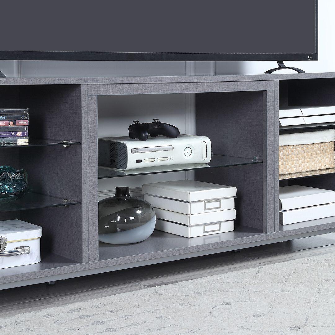 Manhattan Comfort Brighton 60" TV Stand, Gray, large