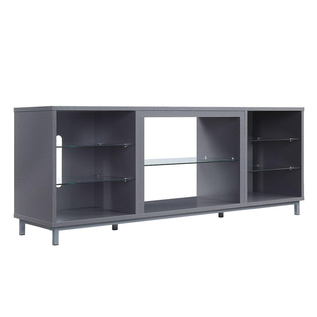 Manhattan Comfort Brighton 60" TV Stand, Gray, large