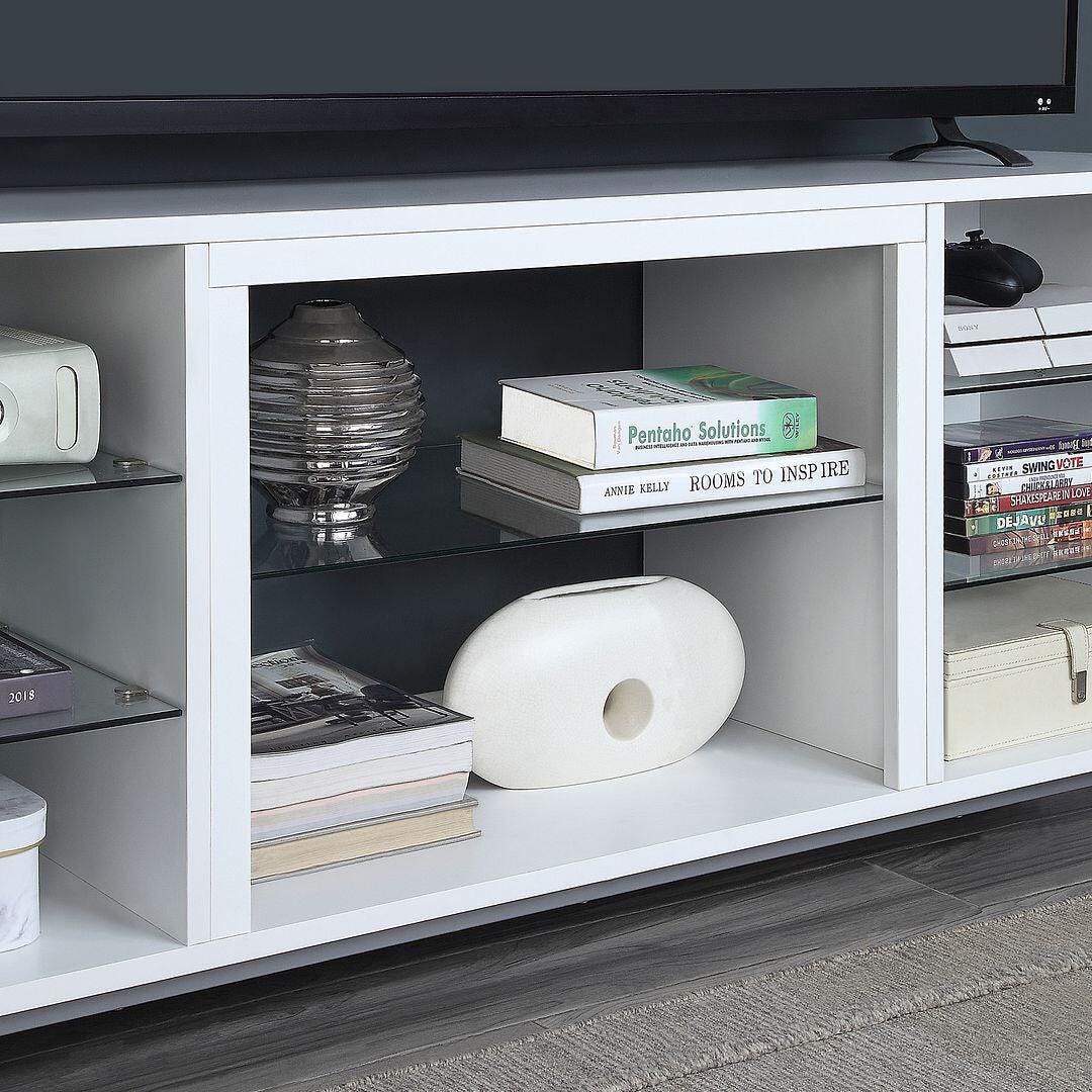 Manhattan Comfort Brighton 60" TV Stand, White, large