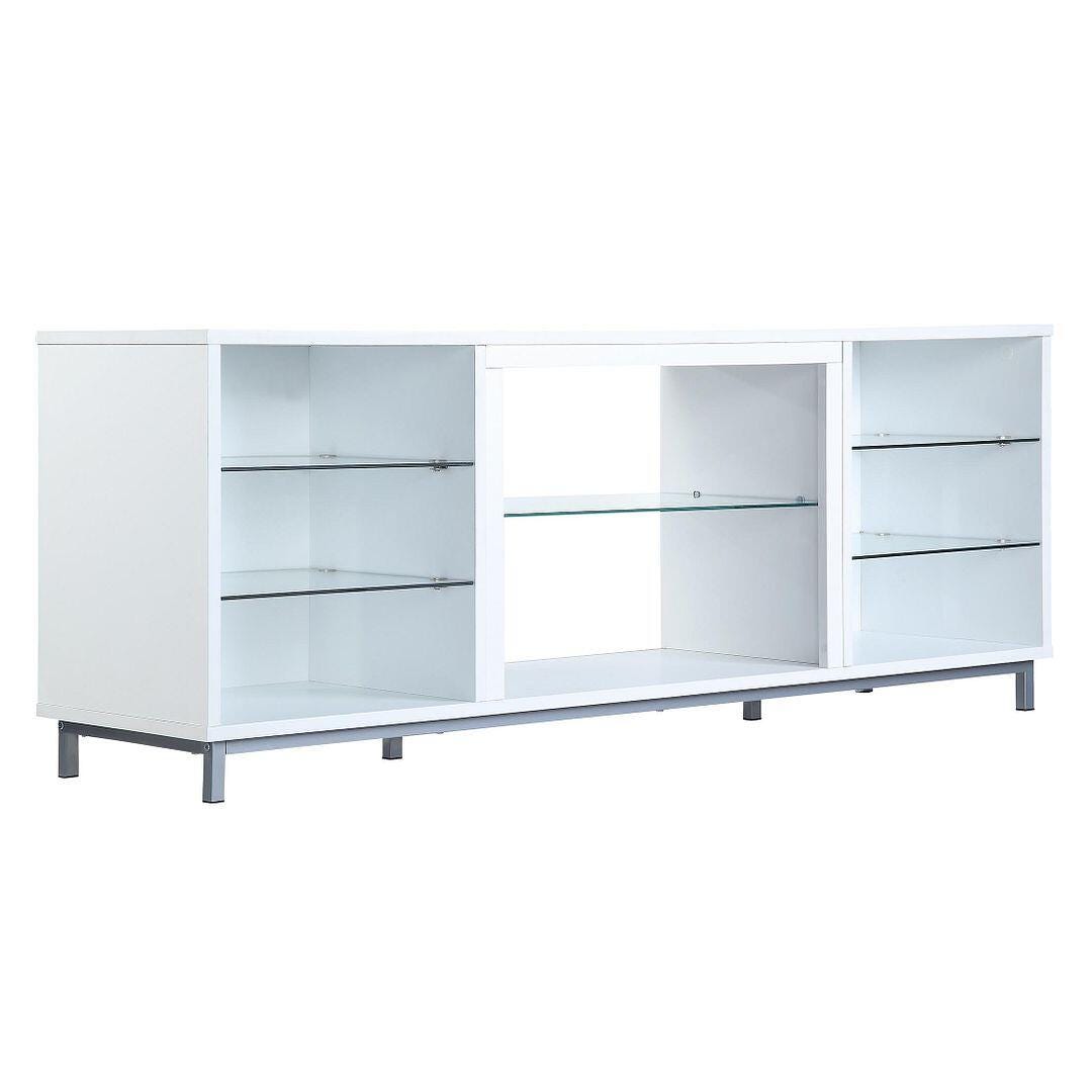 Manhattan Comfort Brighton 60" TV Stand, White, large