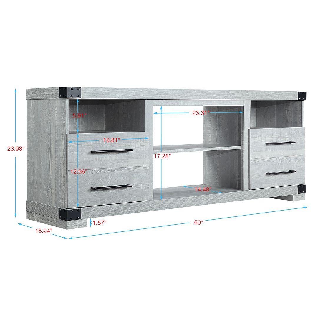 Manhattan Comfort Richmond 60" TV Stand, Gray, large