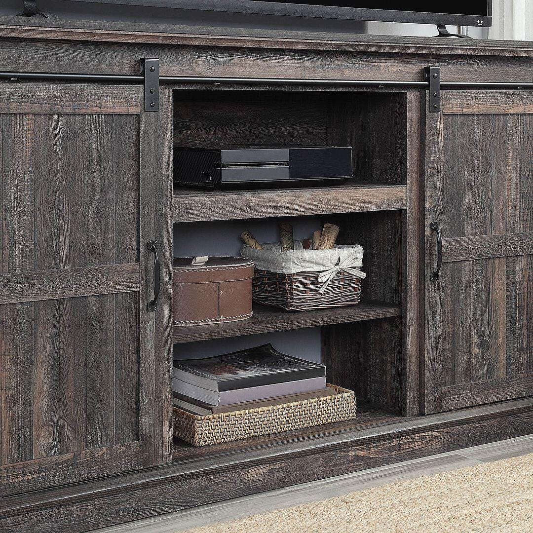Manhattan Comfort Myrtle 60" TV Stand, Heavy Brown, large