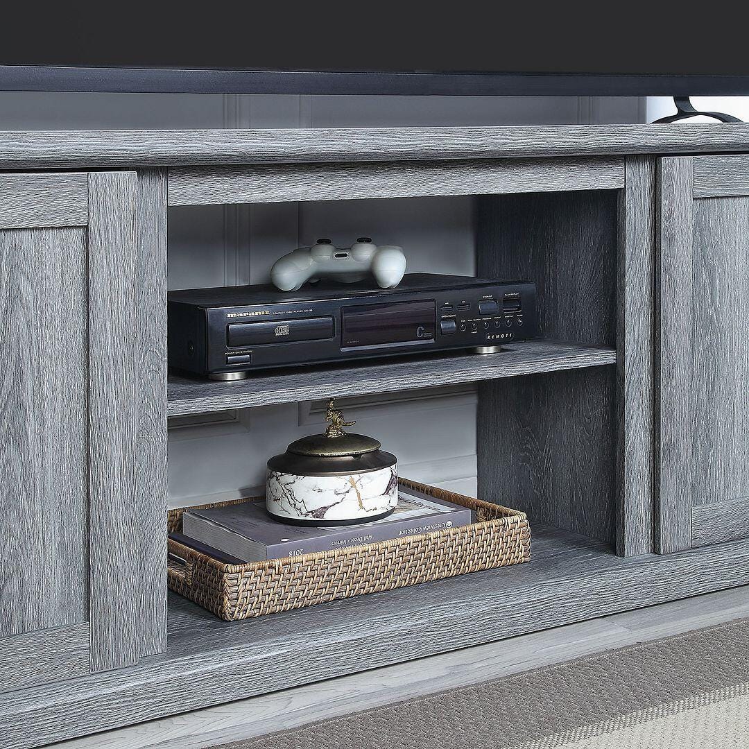 Manhattan Comfort Franklin 60" TV Stand, Gray, large
