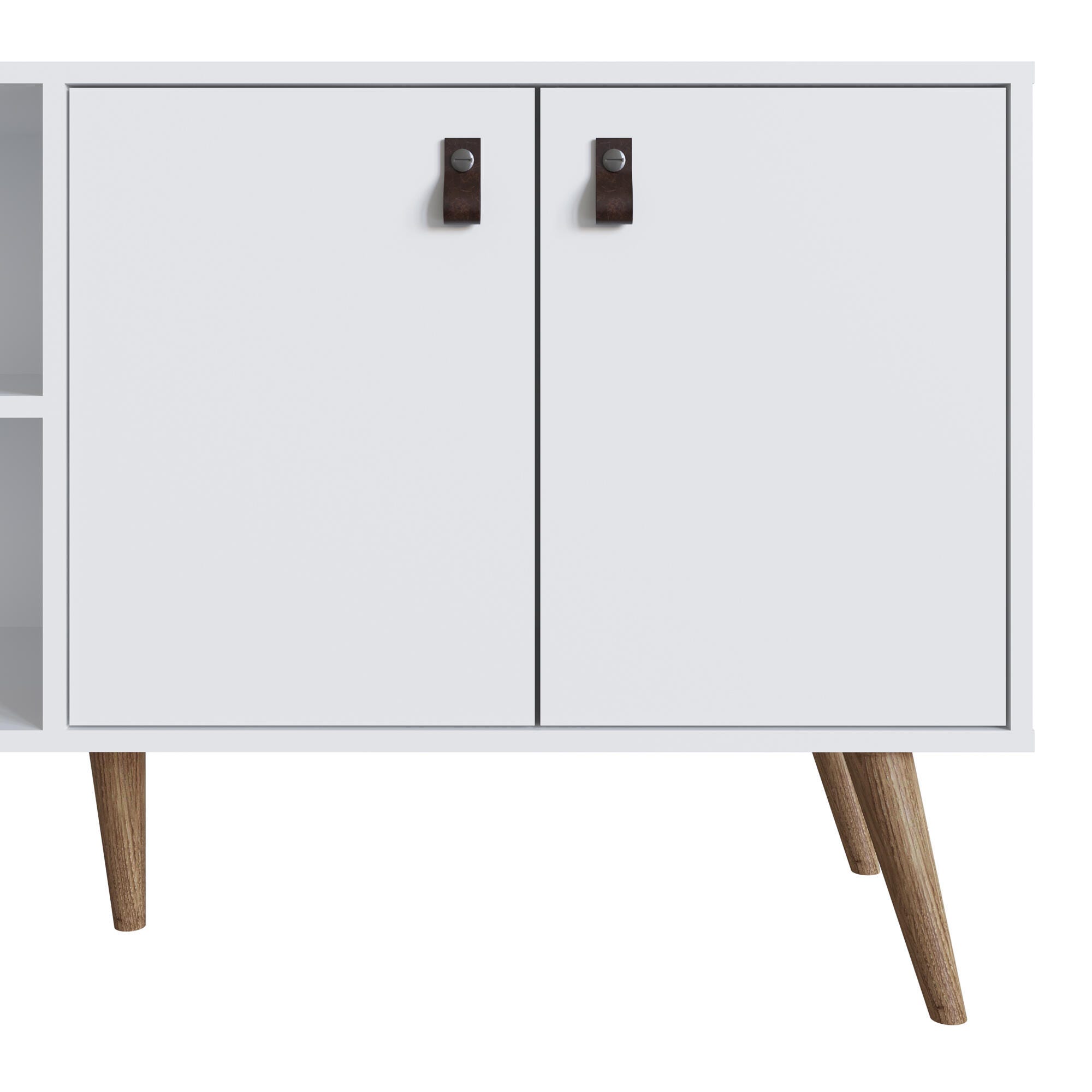 Manhattan Comfort Amber 53.7" TV Stand, White, large