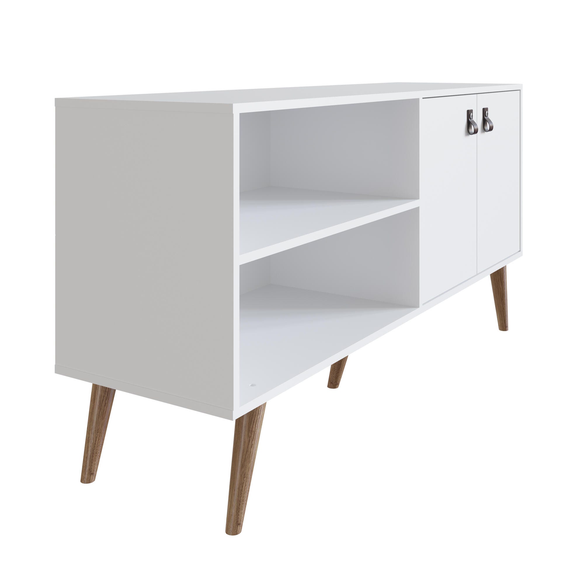 Manhattan Comfort Amber 53.7" TV Stand, White, large