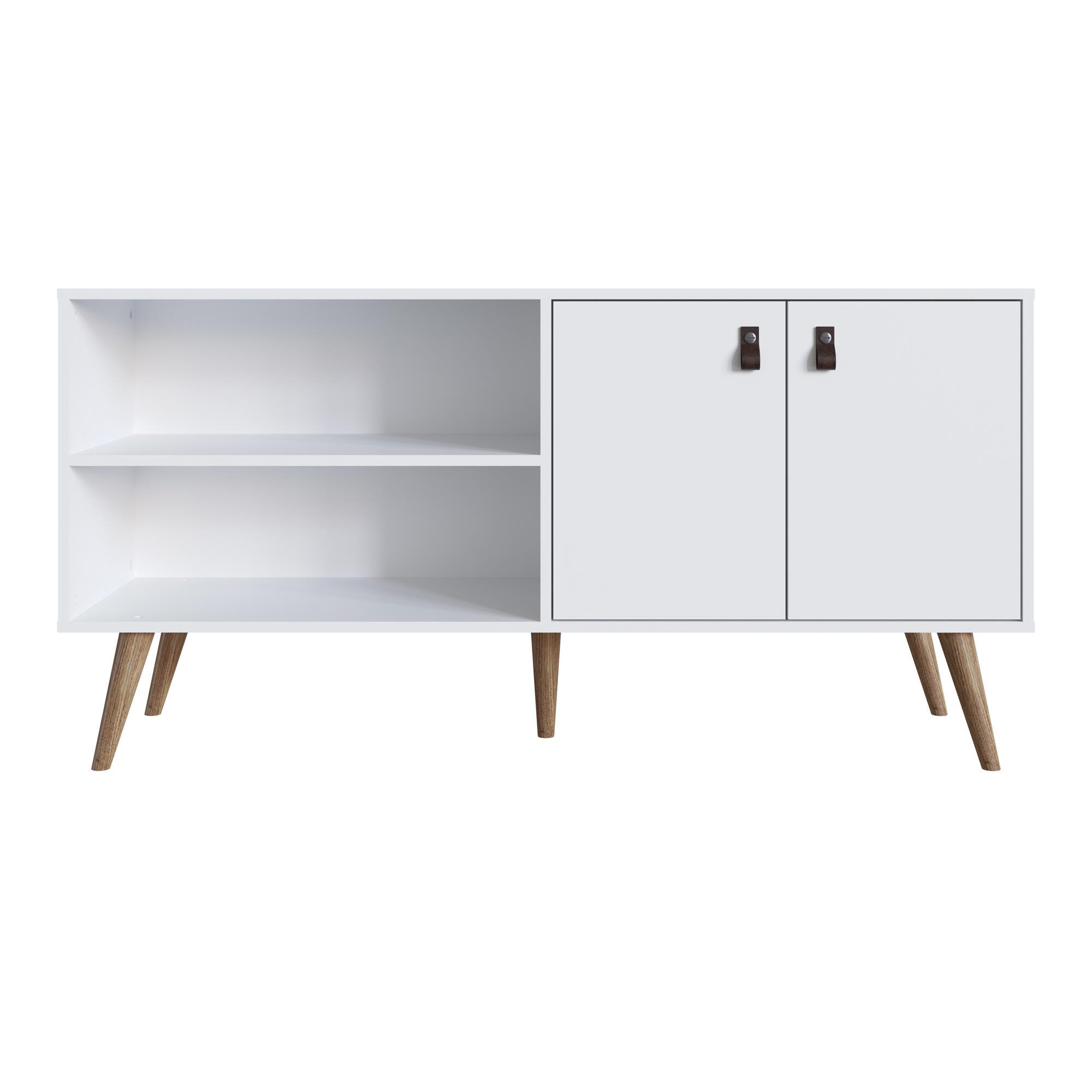 Manhattan Comfort Amber 53.7" TV Stand, White, large
