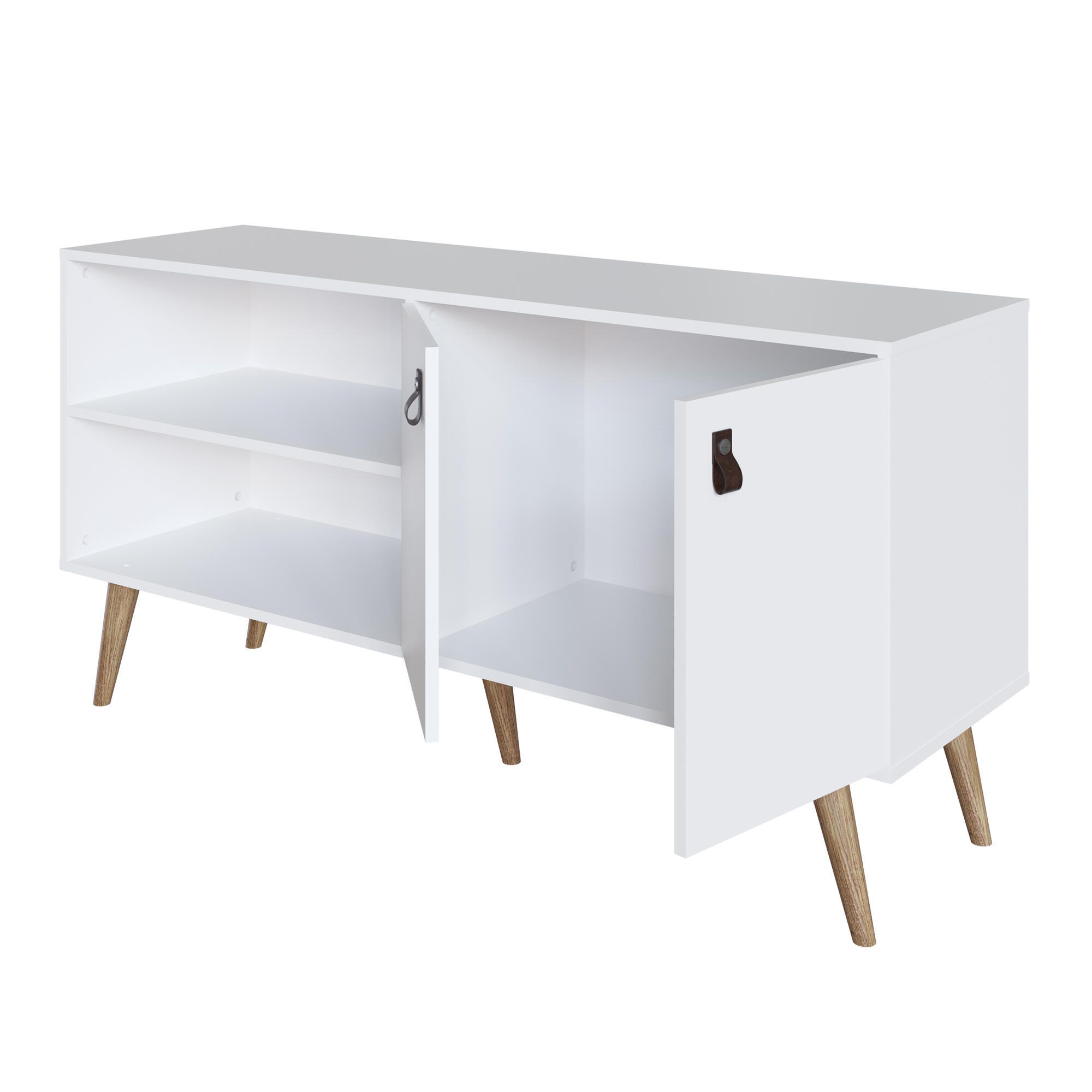 Manhattan Comfort Amber 53.7" TV Stand, White, large