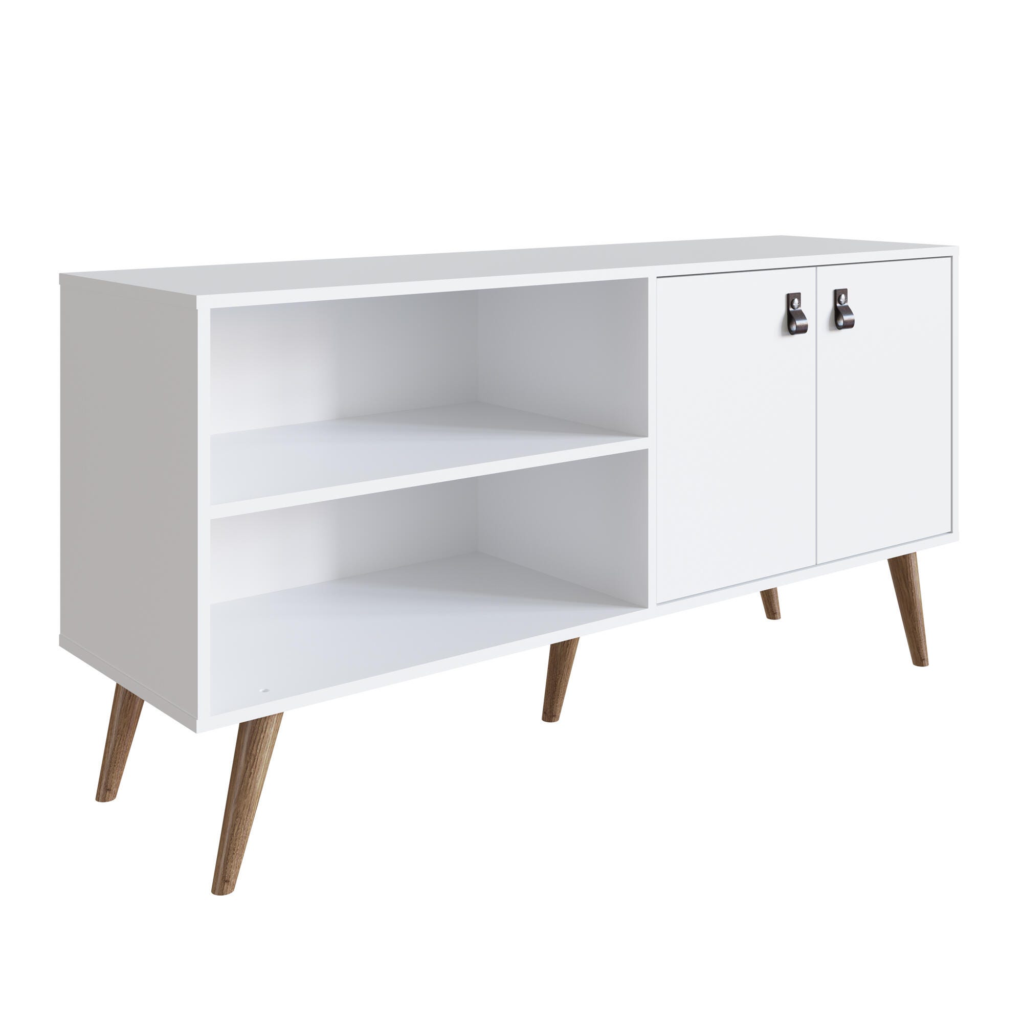 Manhattan Comfort Amber 53.7" TV Stand, White, large