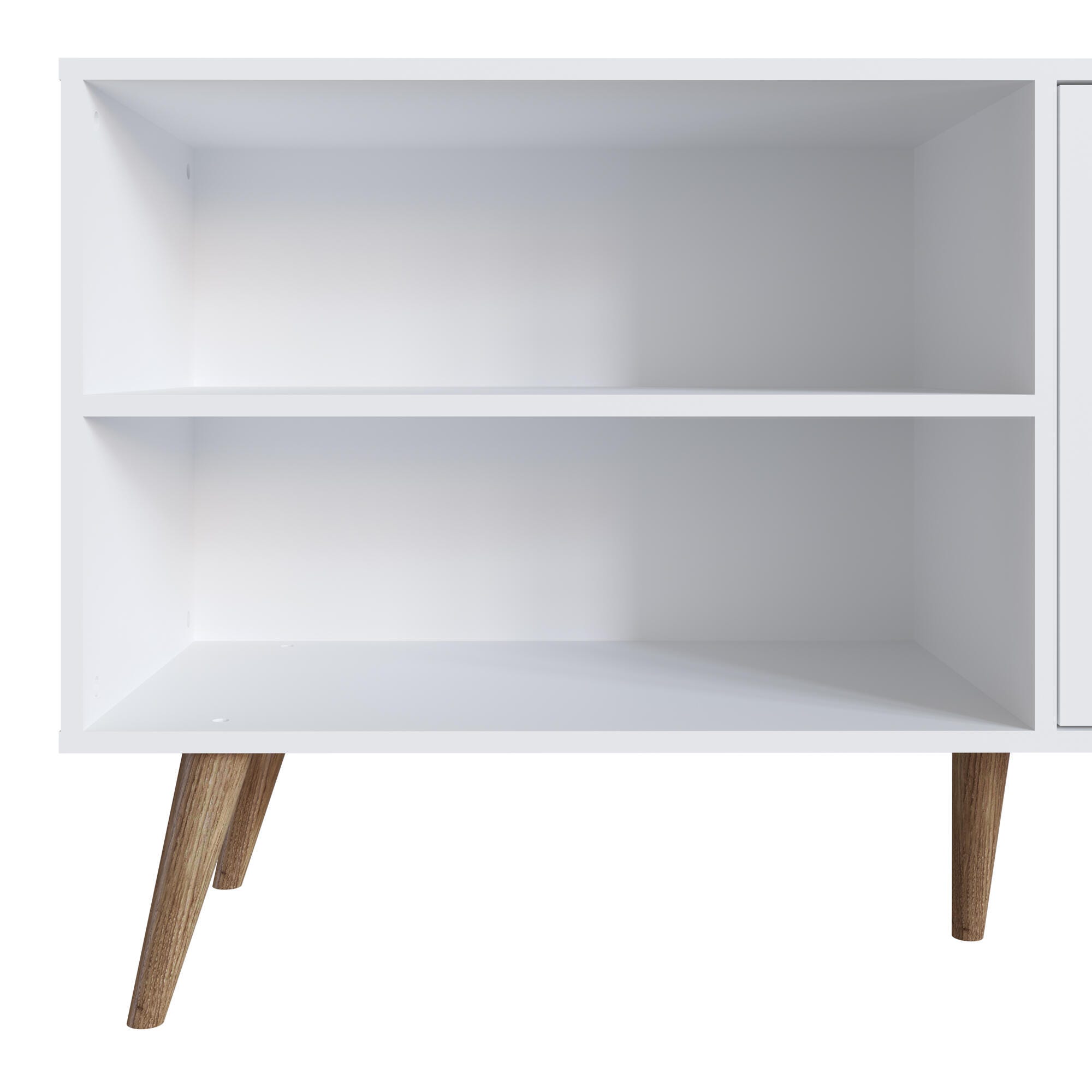 Manhattan Comfort Amber 53.7" TV Stand, White, large