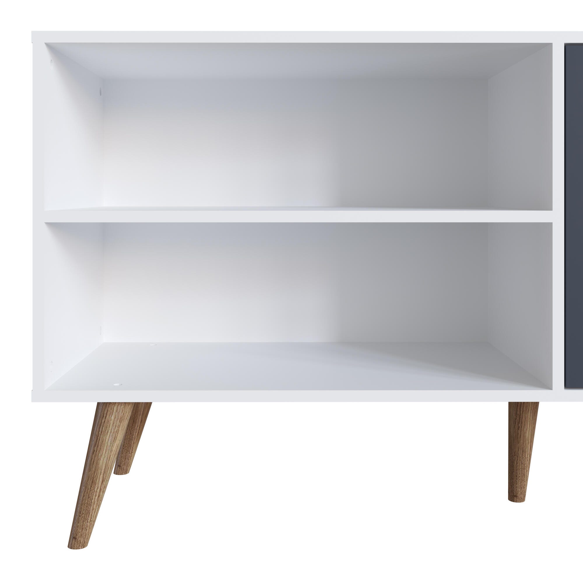 Manhattan Comfort Amber 53.7" TV Stand, White/Blue, large