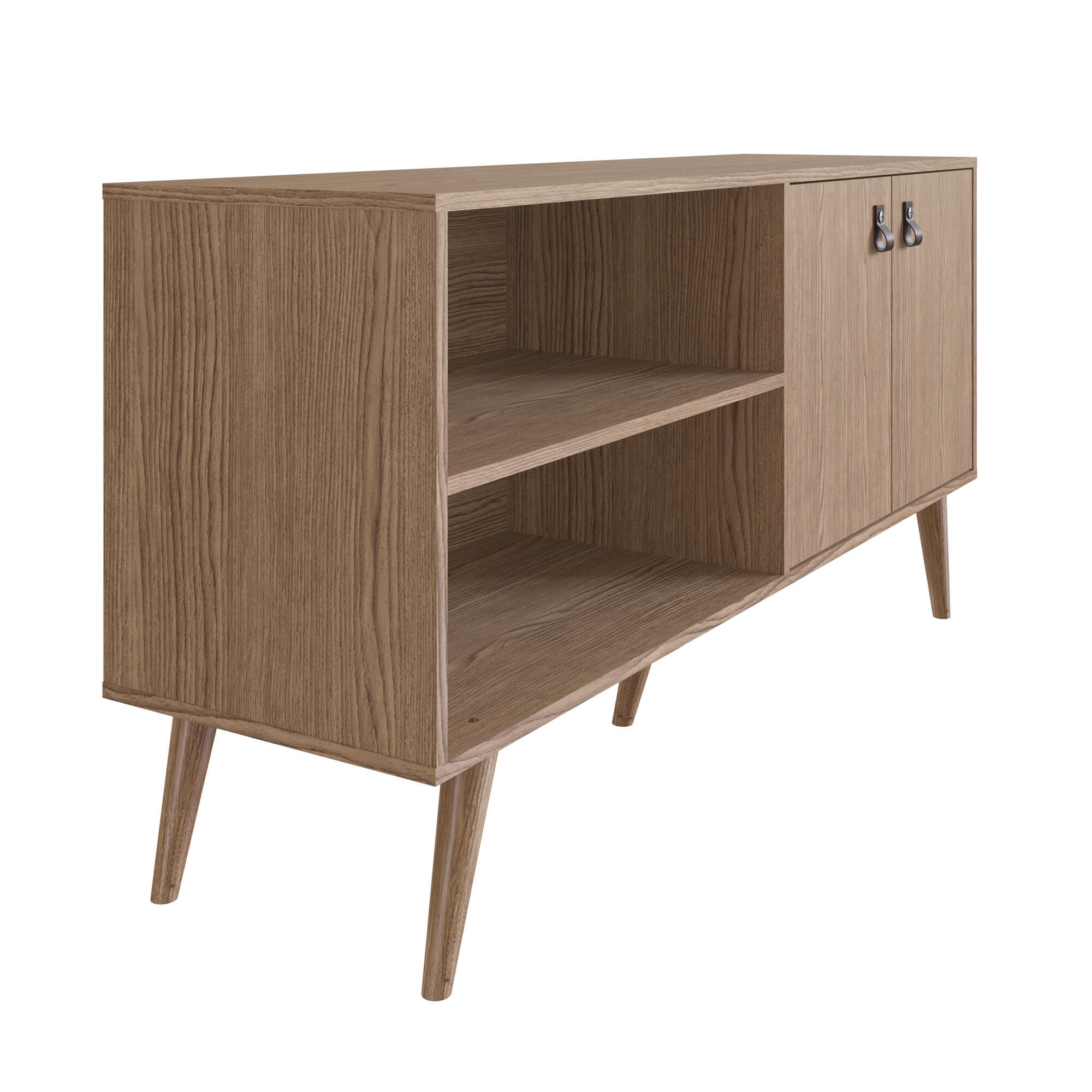 Manhattan Comfort Amber 53.7" TV Stand, Natural, large