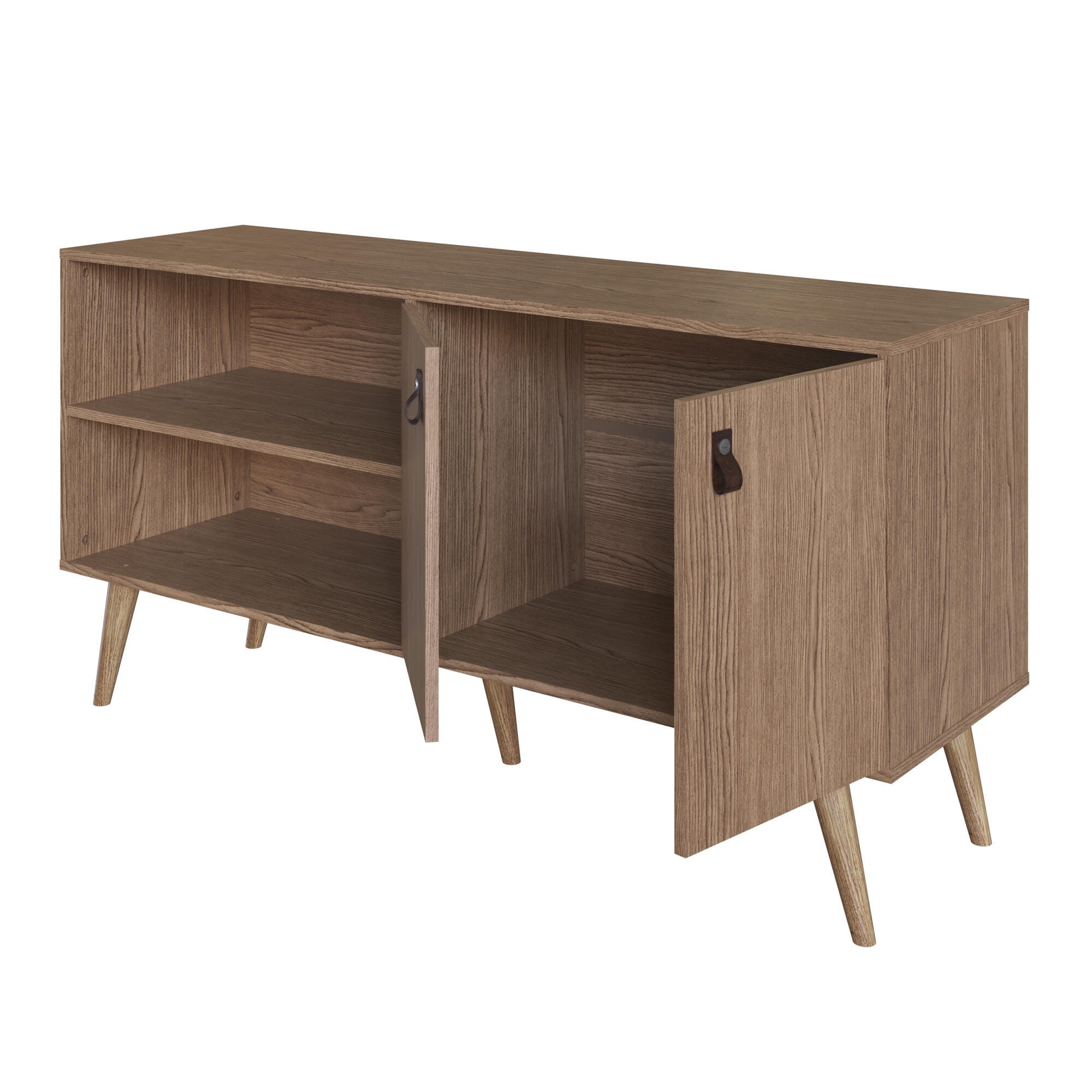 Manhattan Comfort Amber 53.7" TV Stand, Natural, large