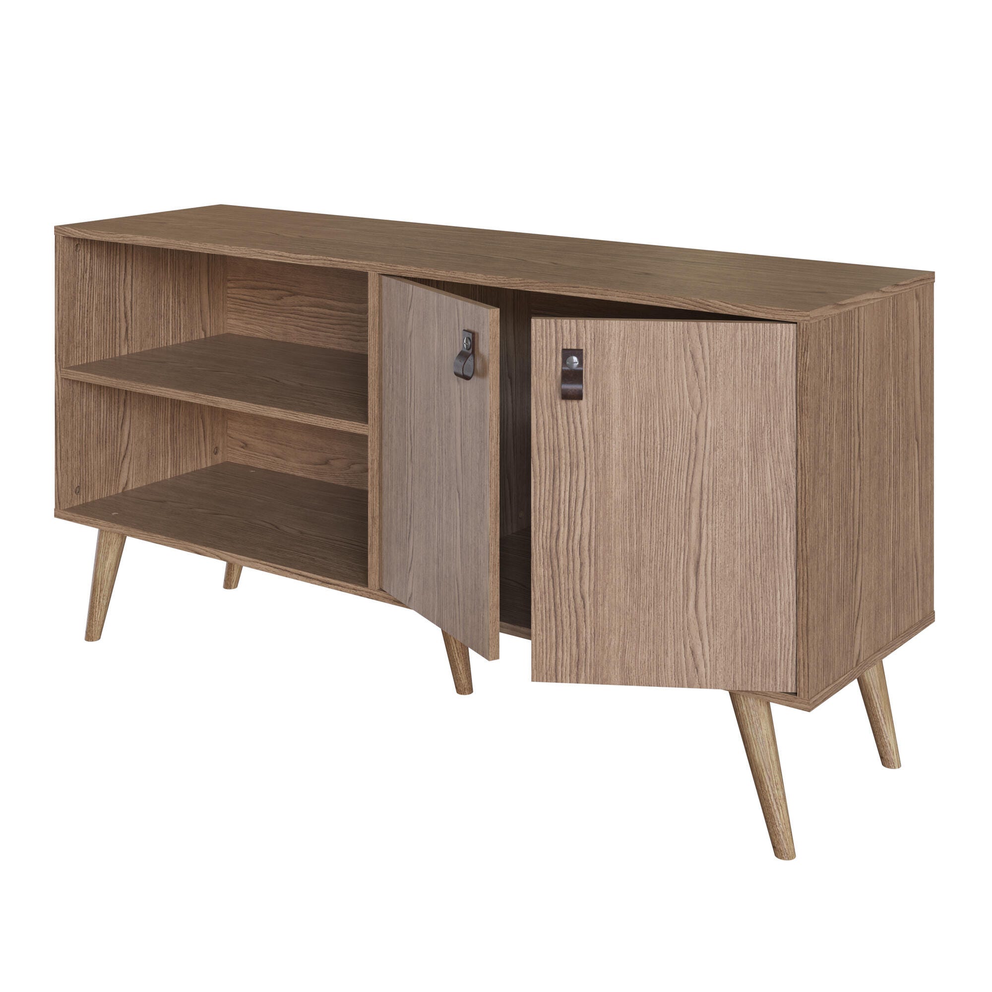 Manhattan Comfort Amber 53.7" TV Stand, Natural, large