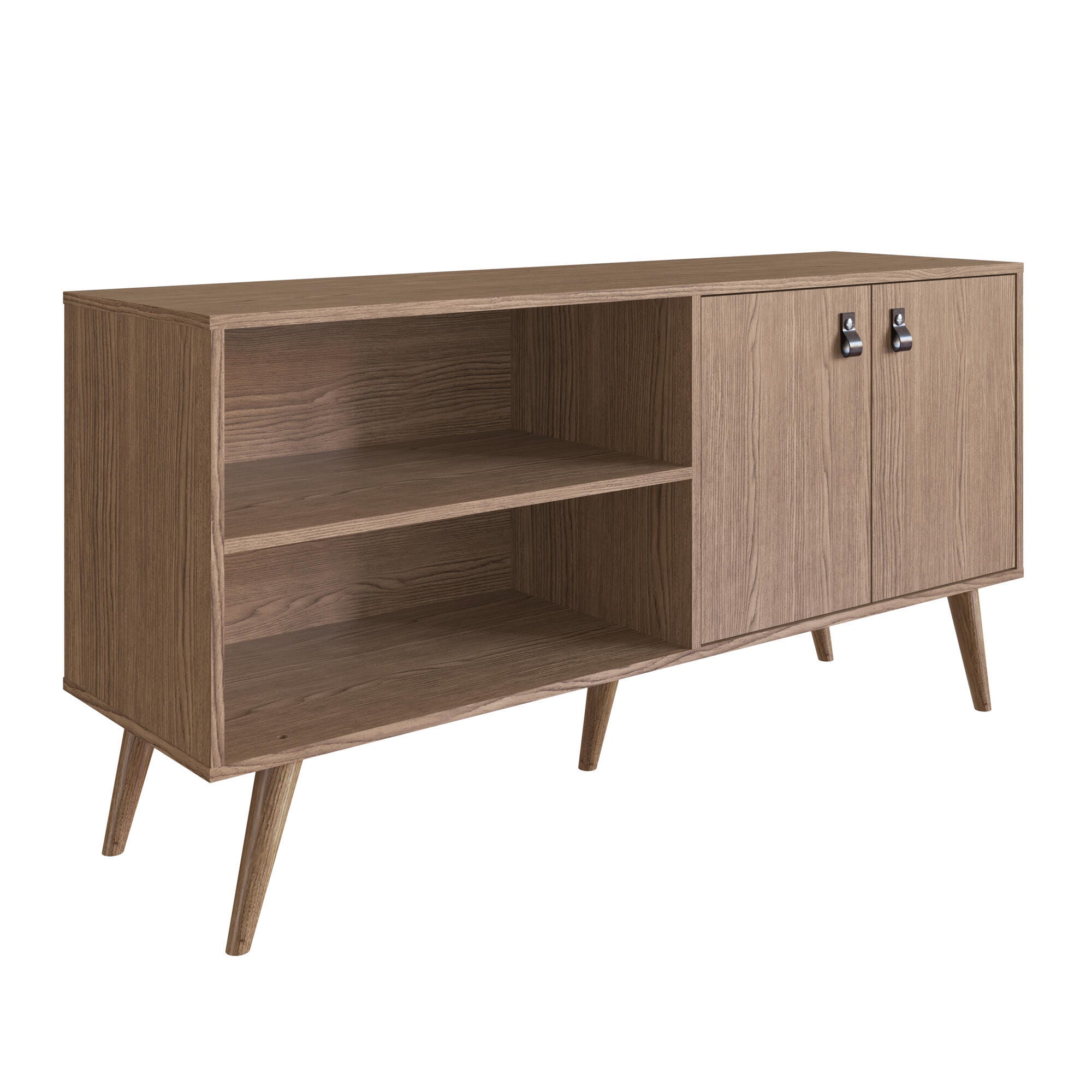 Manhattan Comfort Amber 53.7" TV Stand, Natural, large