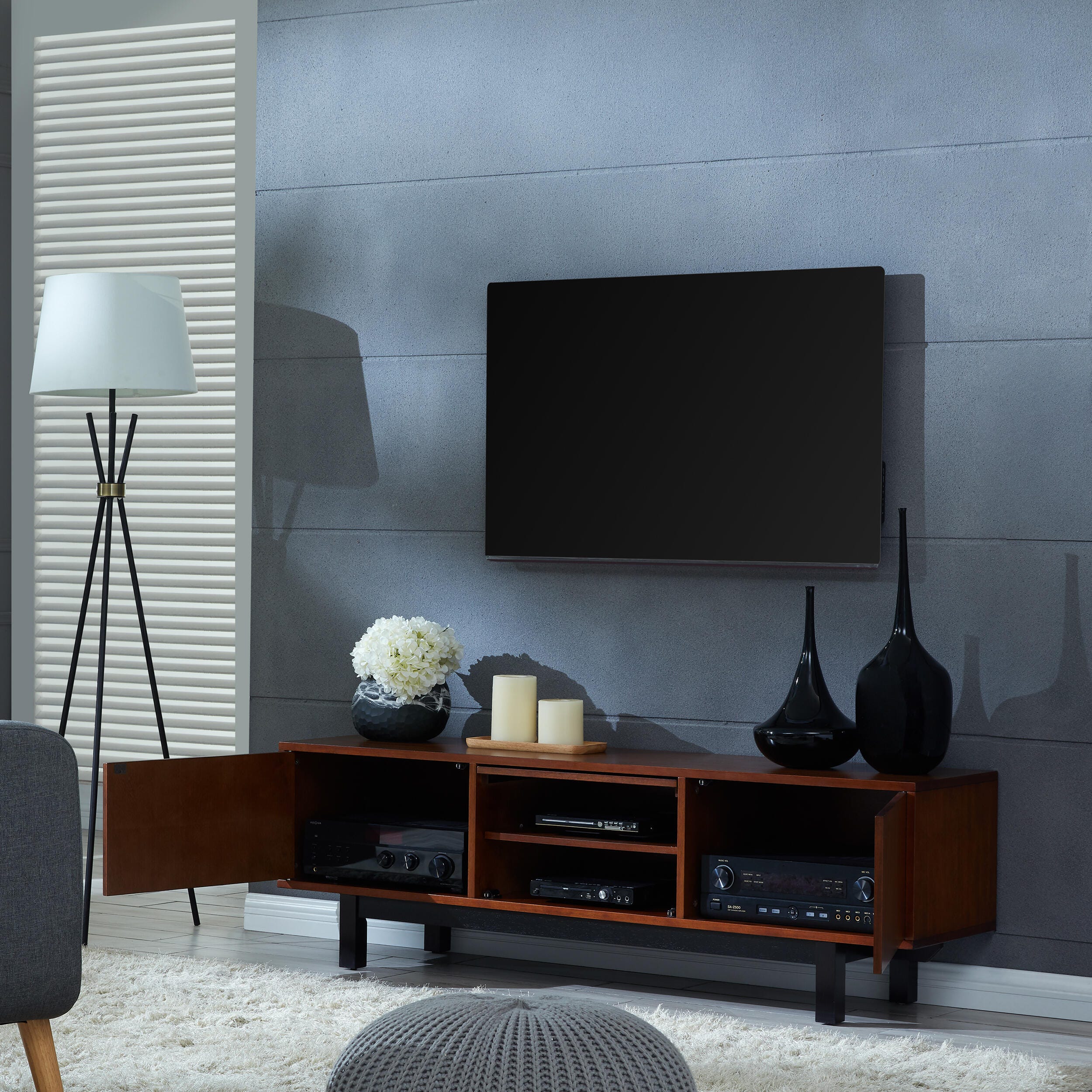 SEI Furniture Sandrille TV Stand, , large