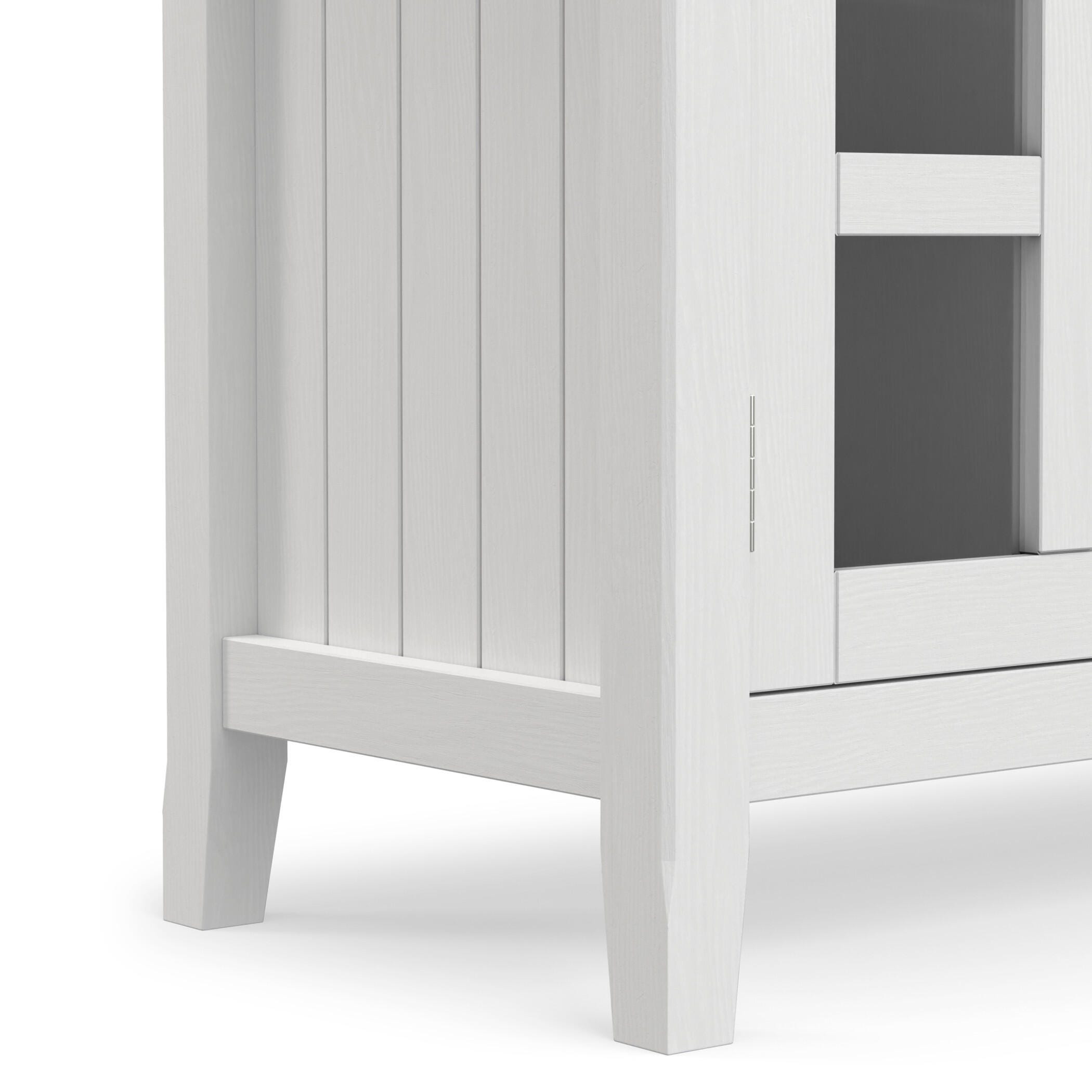 Simpli Home Acadian 60" TV Media Stand, White, large