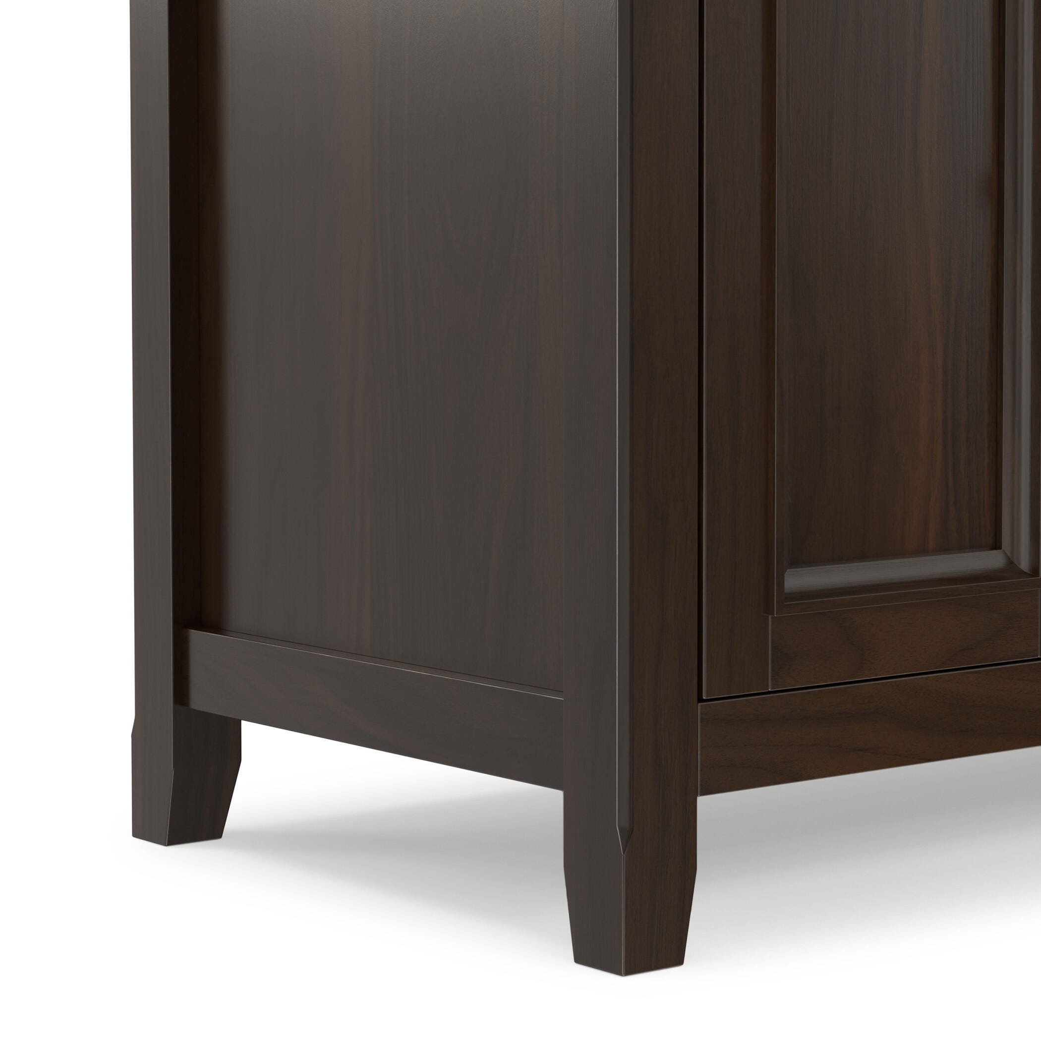 Simpli Home Amherst 72" TV Media Stand, Brunette Brown, large