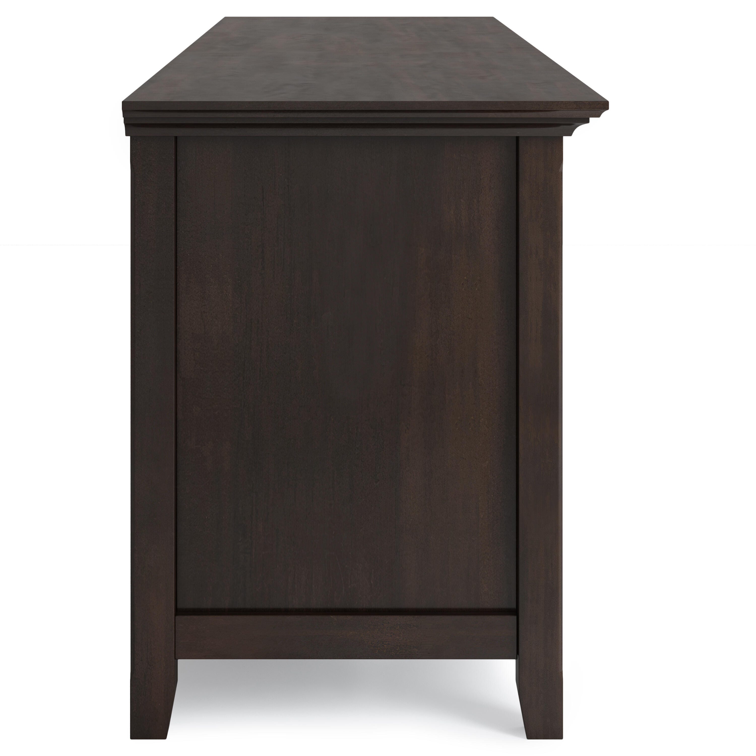 Simpli Home Amherst 72" TV Media Stand, Brunette Brown, large