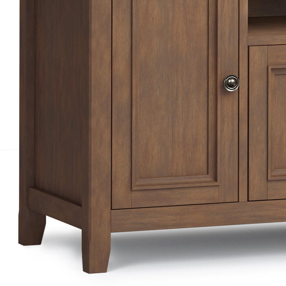 Simpli Home Amherst 72" TV Media Stand, Rustic Natural Aged Brown, large