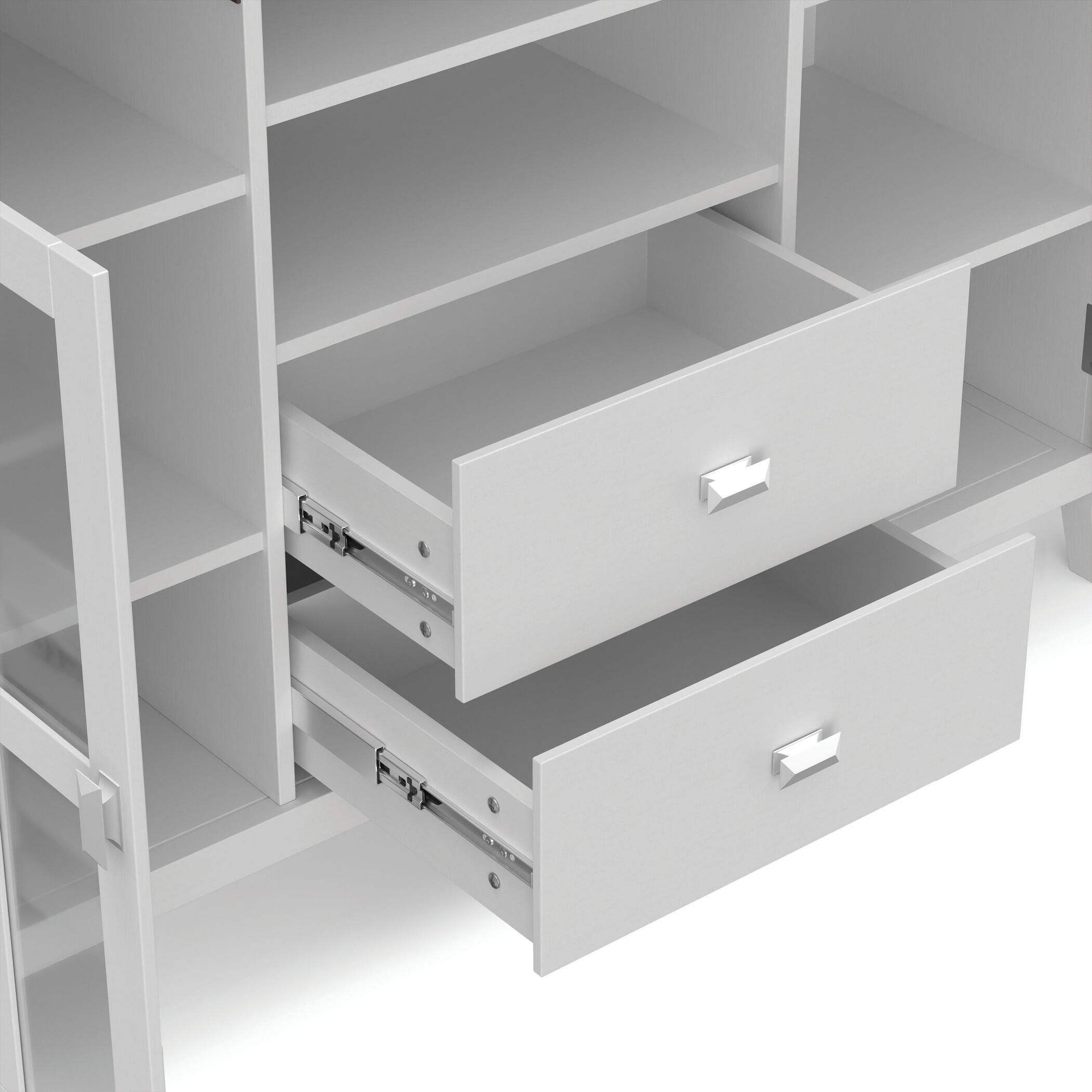 Simpli Home Artisan 53" TV Media Stand, White, large