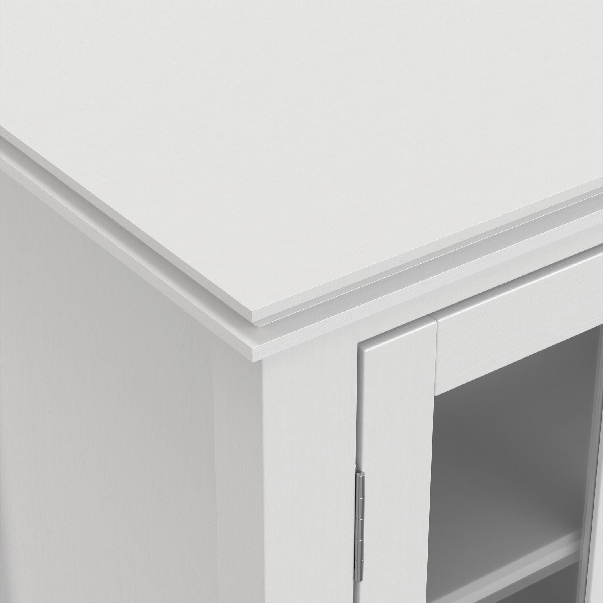 Simpli Home Artisan 53" TV Media Stand, White, large