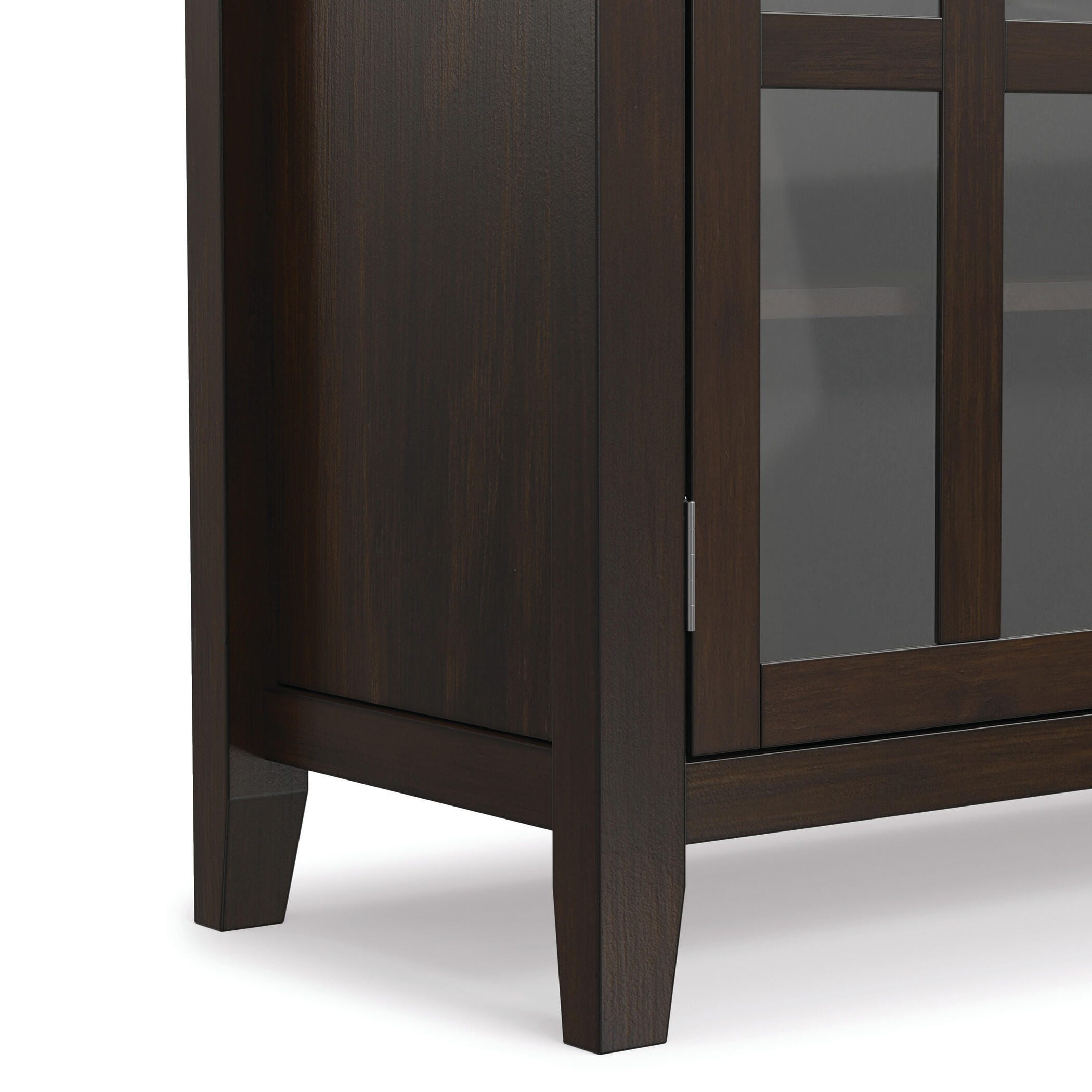 Simpli Home Artisan 53" TV Media Stand, Dark Chestnut Brown, large