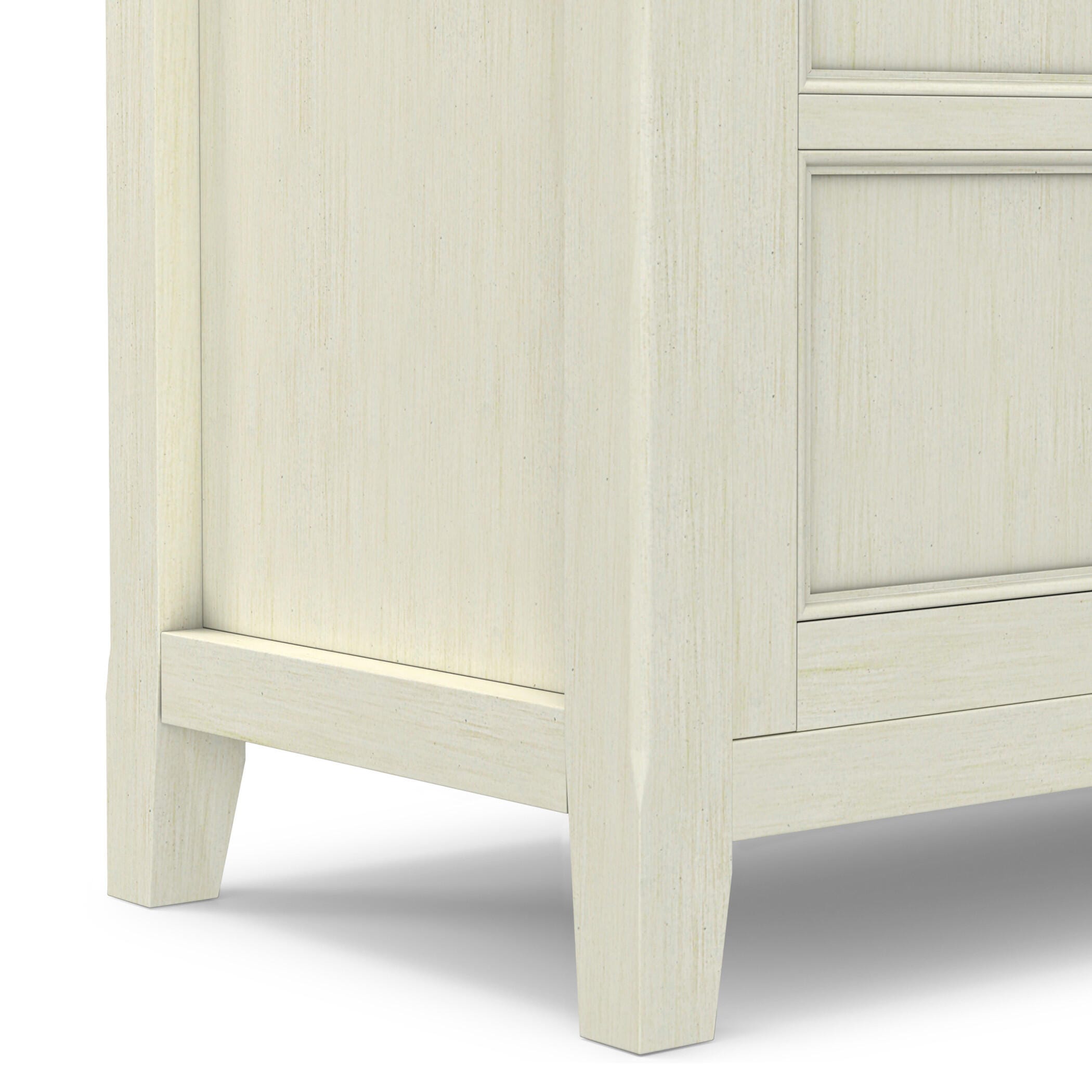 Simpli Home Burlington 72" TV Media Stand, Antique White, large