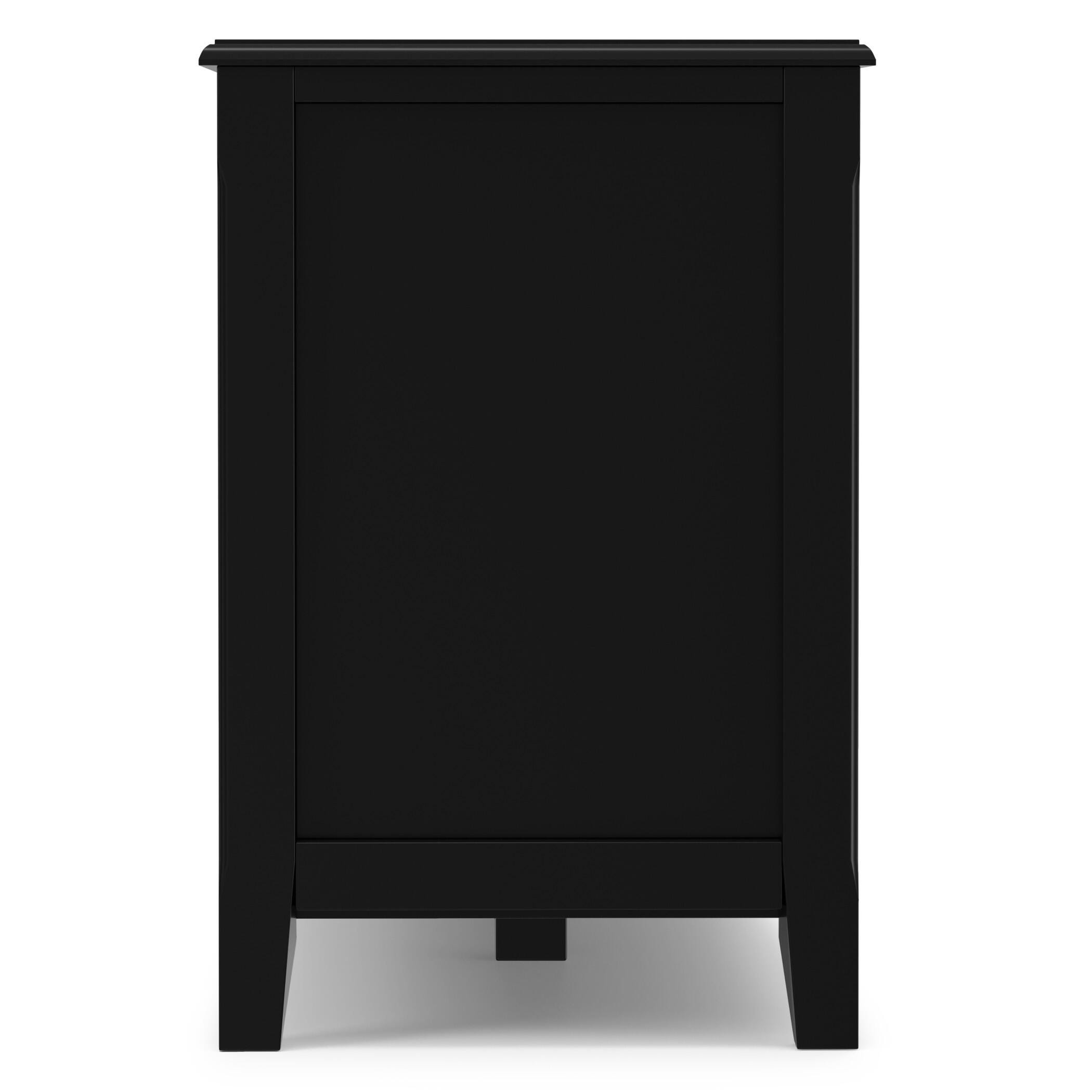 Simpli Home Burlington 72" TV Media Stand, Black, large