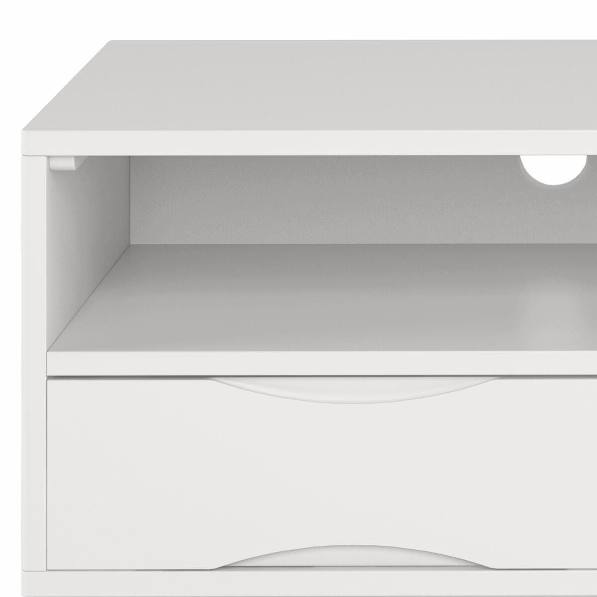 Simpli Home Harper 60" TV Media Stand, White, large