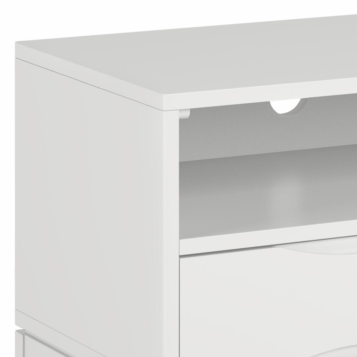 Simpli Home Harper 60" TV Media Stand, White, large