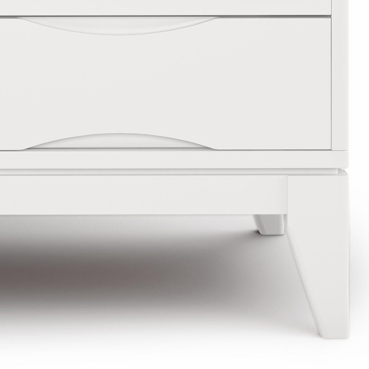 Simpli Home Harper 60" TV Media Stand, White, large