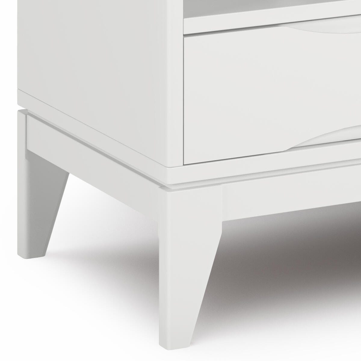 Simpli Home Harper 60" TV Media Stand, White, large