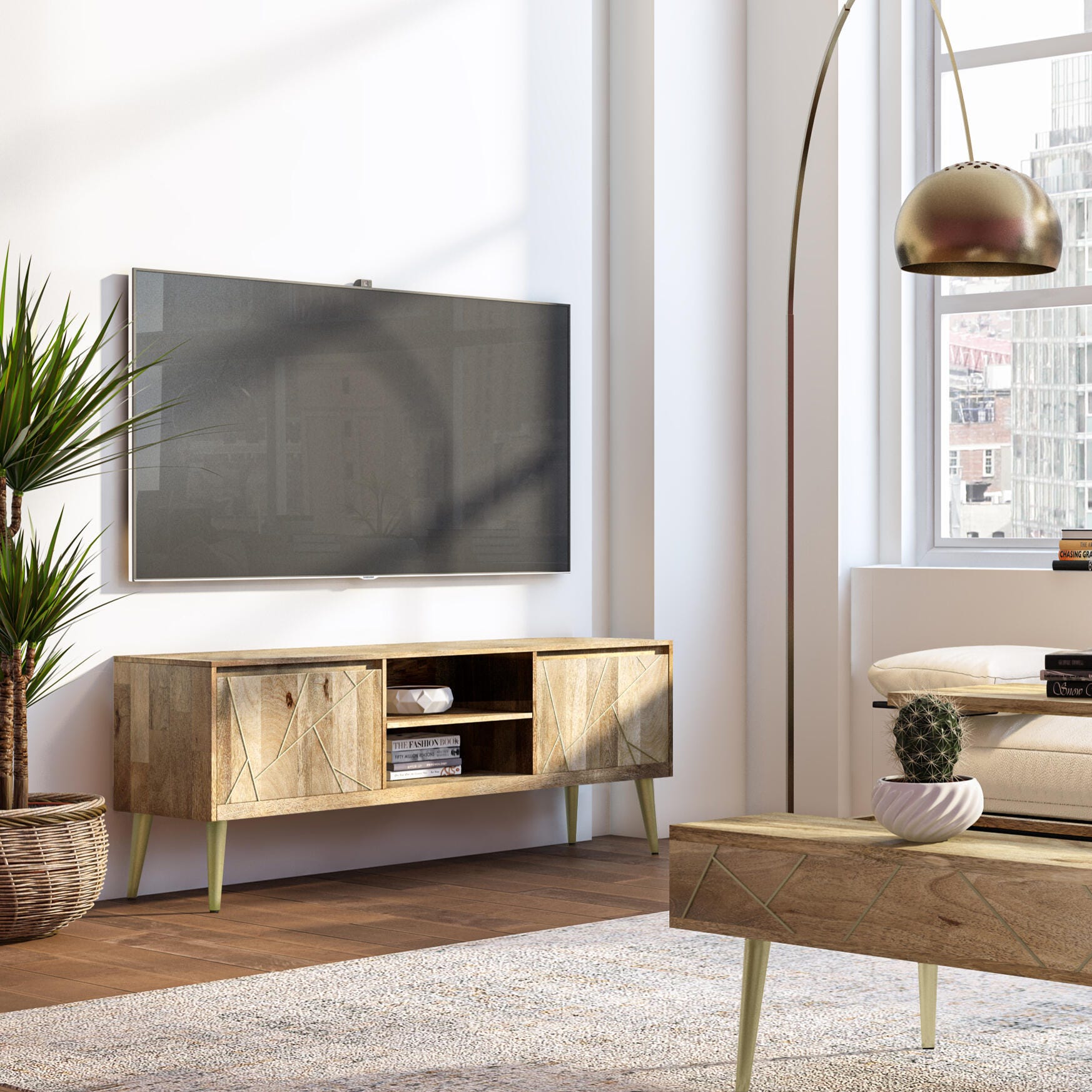 Simpli Home Jager 60" TV Media Stand, , large