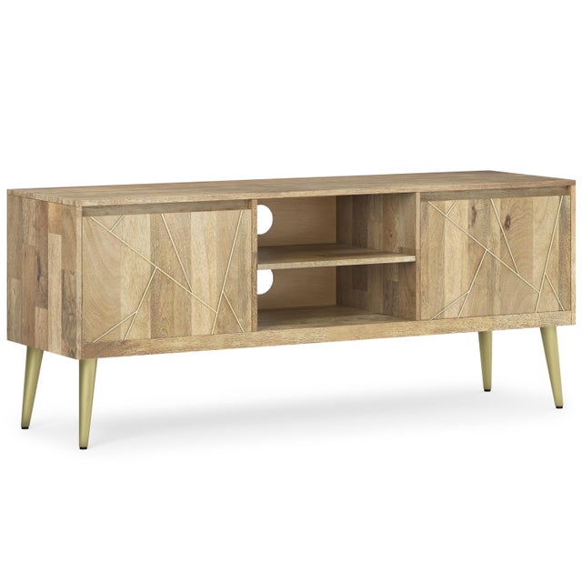 Simpli Home Jager 60" TV Media Stand, Natural