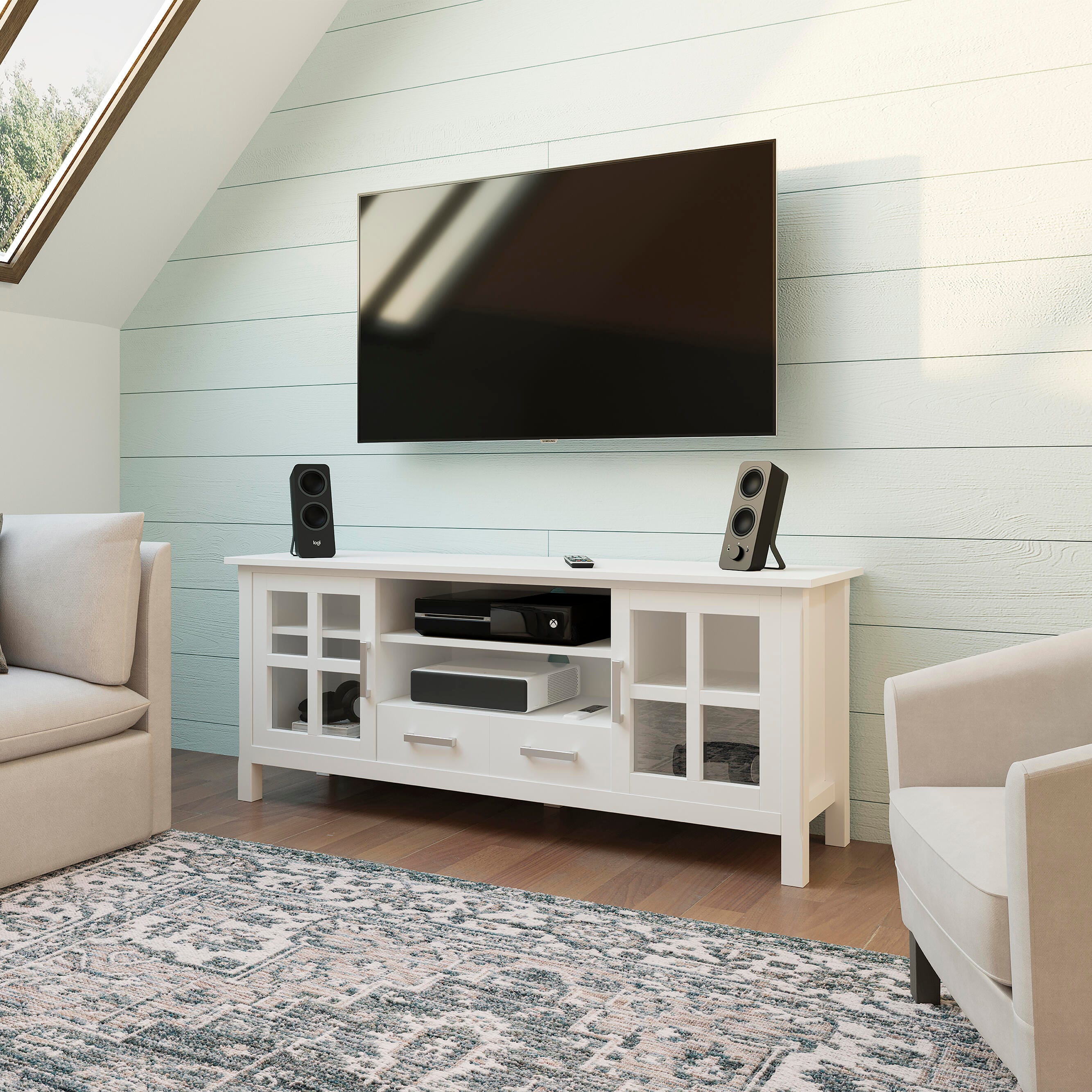 Simpli Home Kitchener 60" TV Media Stand, , rollover