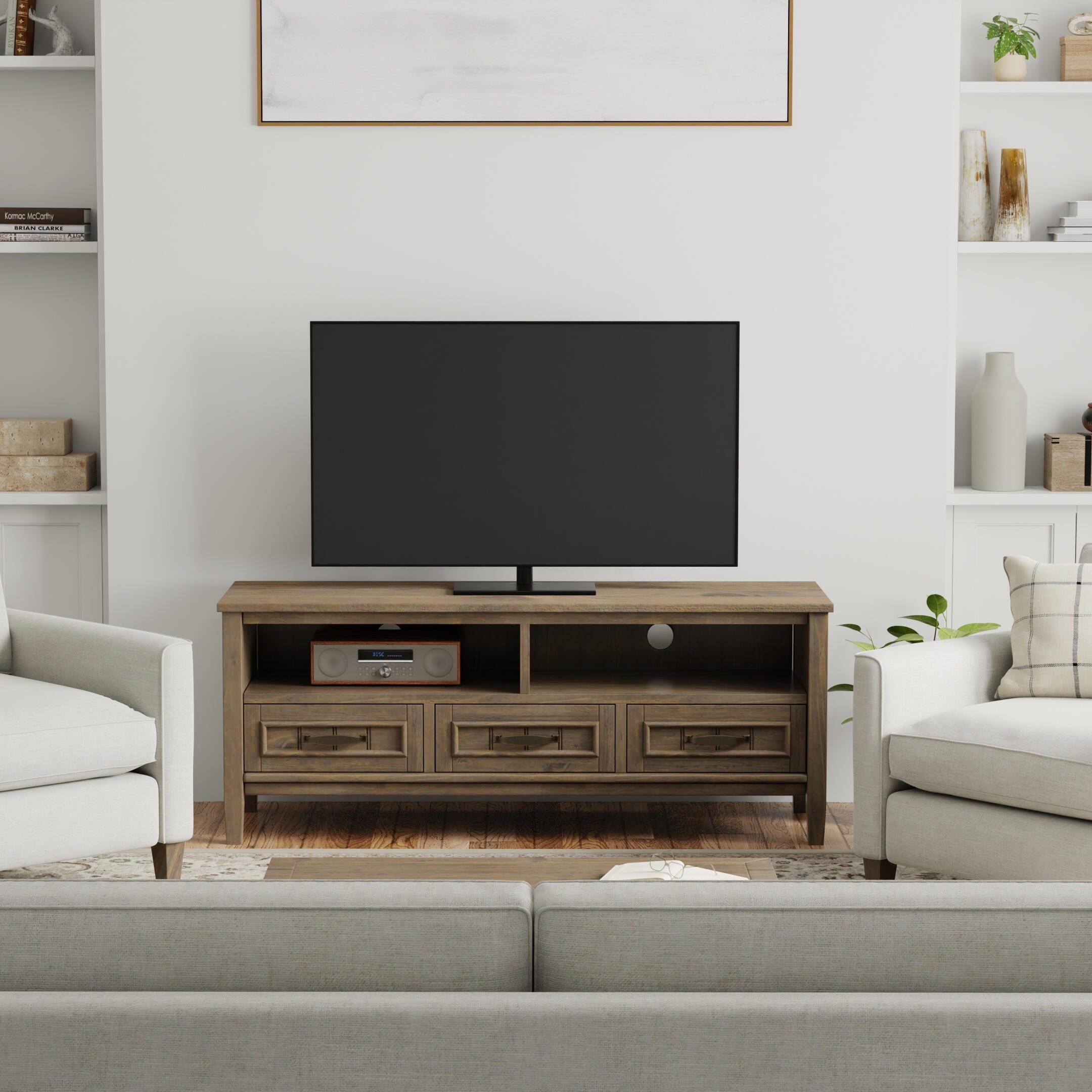 Simpli Home Lev 50" TV Media Stand, , large