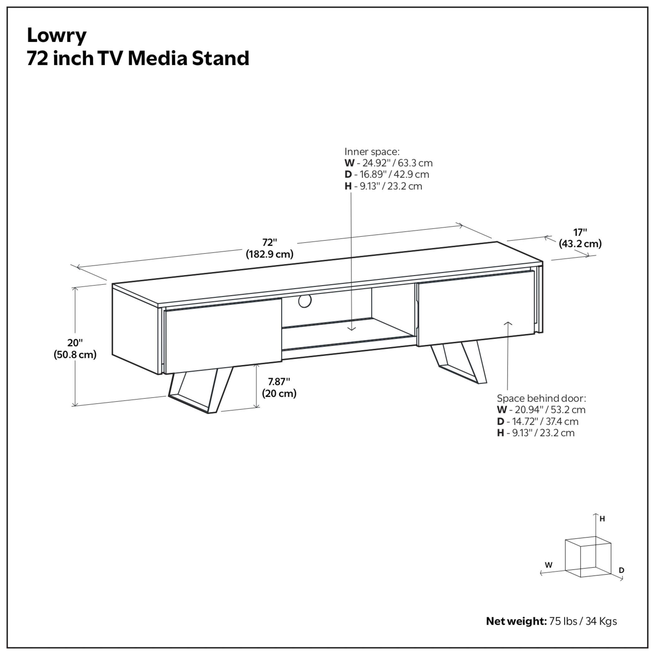 Simpli Home Lowry 72" TV Media Stand, , large